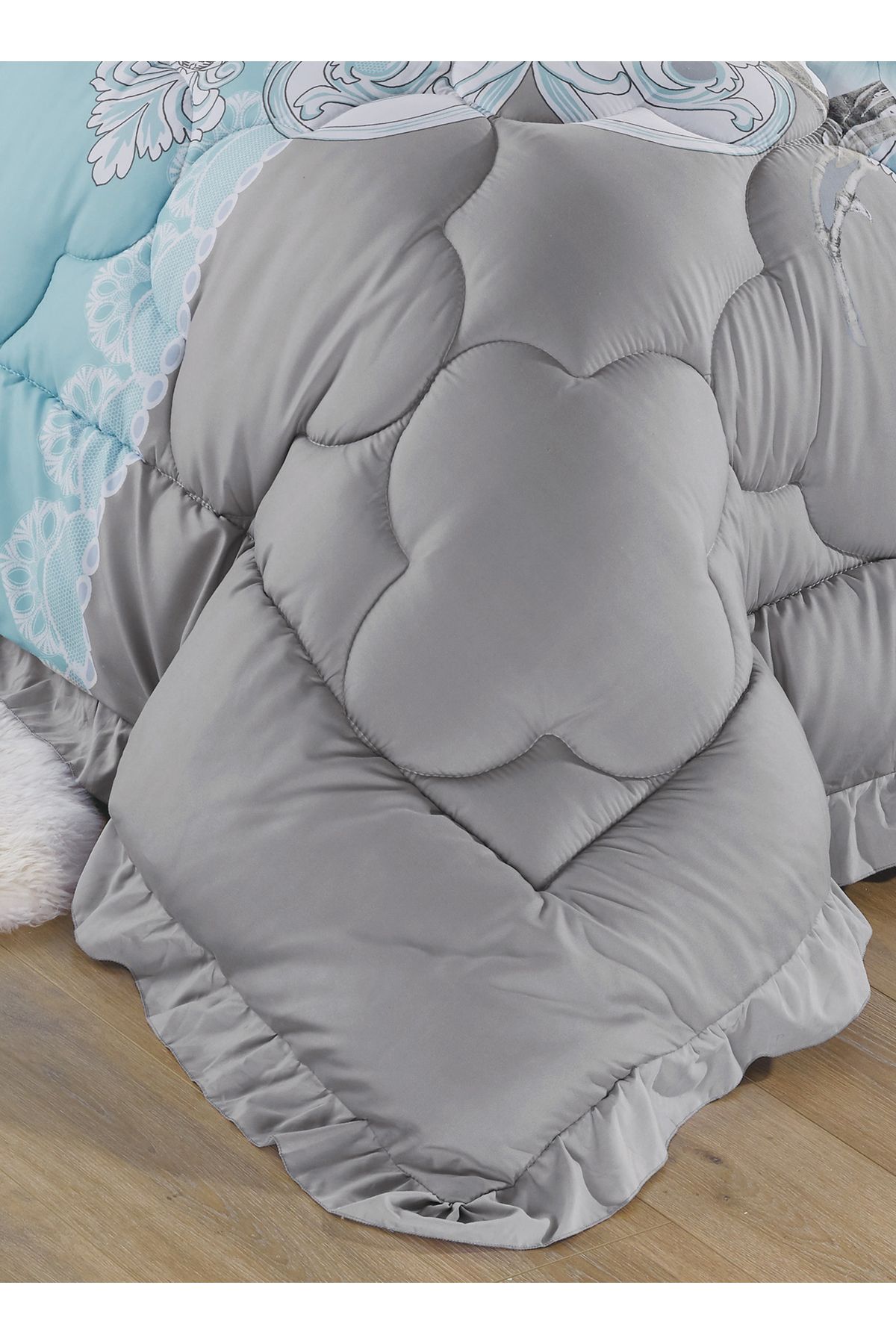 Generic-Comforter Set 4 Piece Single Size Elegant Bedspread Lightweight Comforter Suitable for All Seasons 4