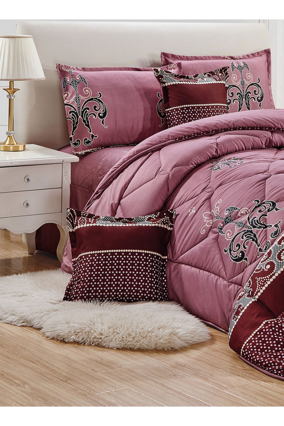 Generic-Comforter Set 4 Piece Single Size Elegant Bedspread Lightweight Comforter Suitable for All Seasons 2