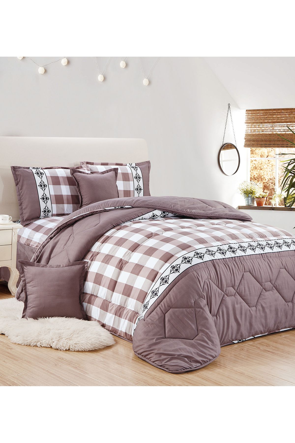 Generic-Comforter Set 4 Piece Single Size Elegant Bedspread Lightweight Comforter Suitable for All Seasons 5