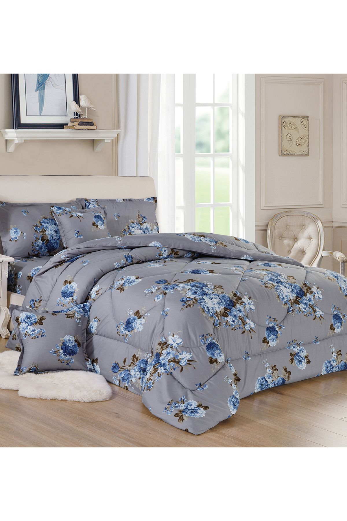 Generic-Comforter Set 4 Piece Single Size Elegant Bedspread Lightweight Comforter Suitable for All Seasons 1