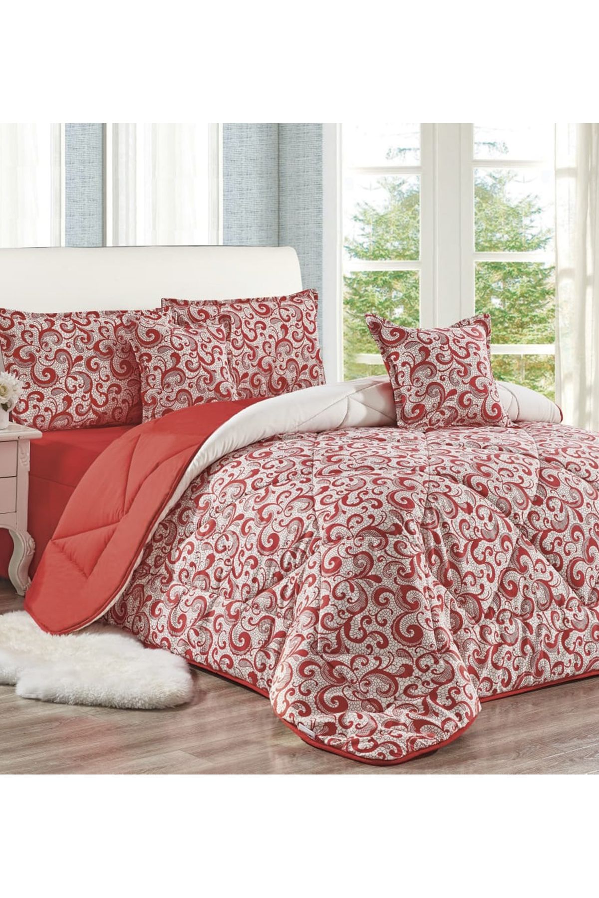Generic-Comforter Set 4 Piece Single Size Elegant Bedspread Lightweight Comforter Suitable for All Seasons 5
