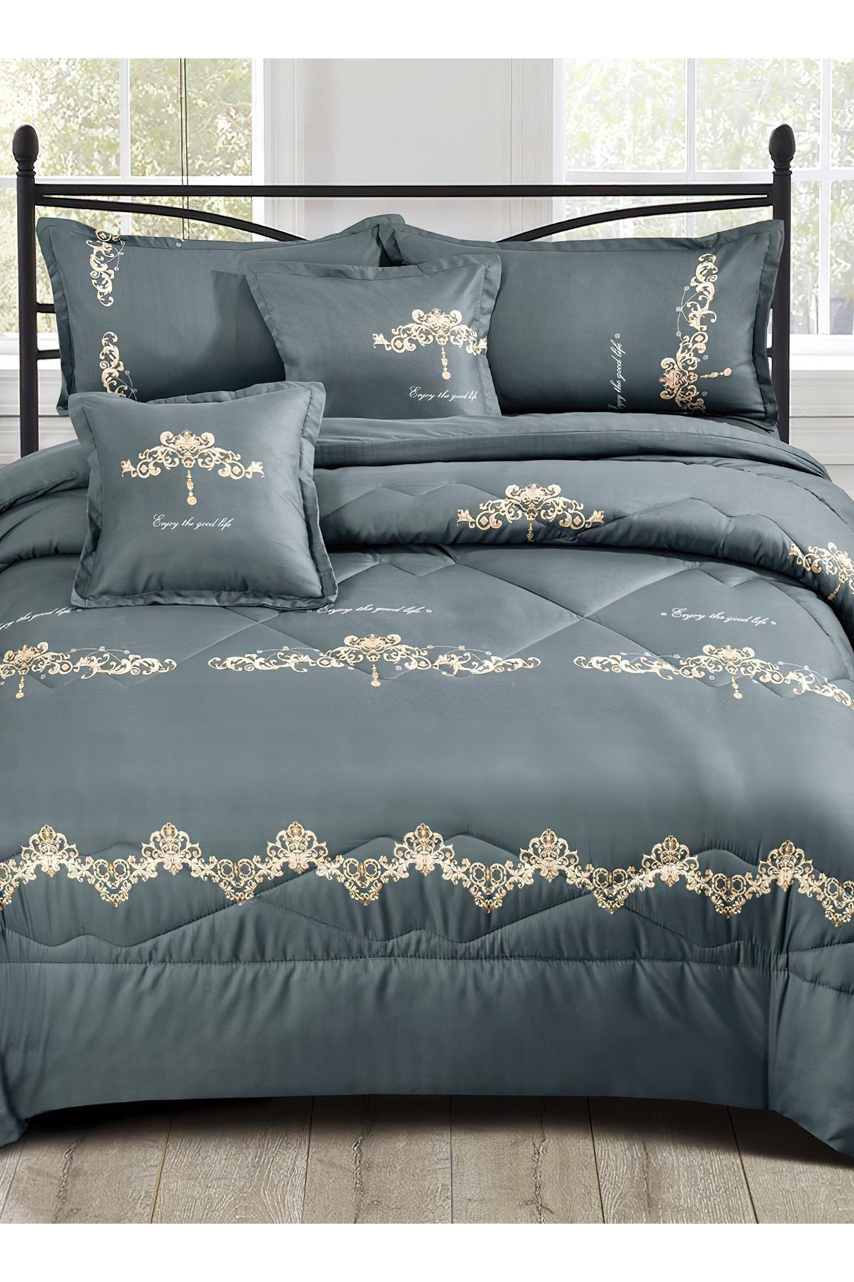 Generic-Comforter Set King Size 6 Pieces Comforter Set Twin Unisex Bedding Set 4