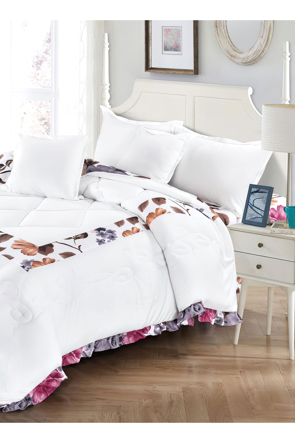 Generic-Comforter Set 4 Piece Single Size Elegant Bedspread Lightweight Comforter Suitable for All Seasons 3
