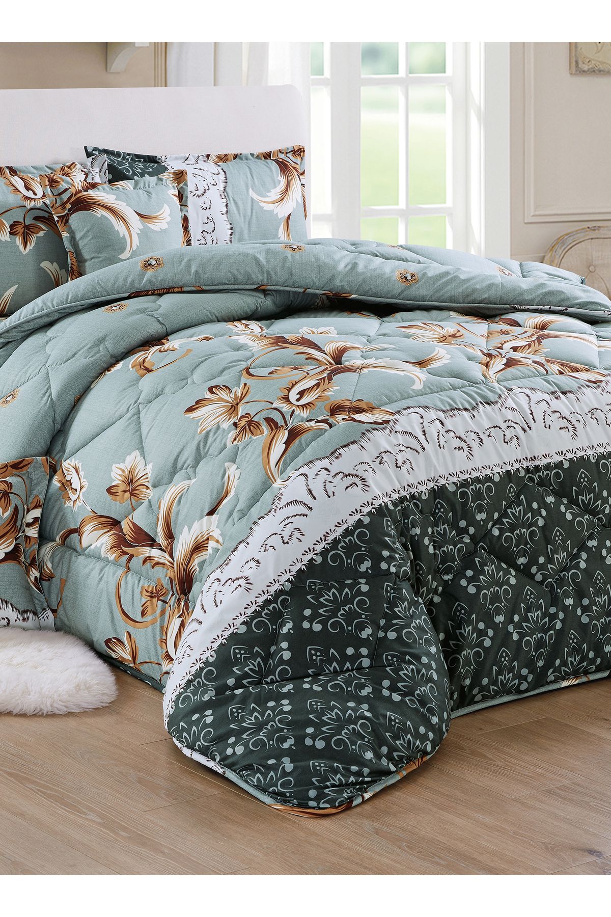 Generic-Comforter Set King Size 6 Pieces Comforter Set Twin Unisex Bedding Set 4
