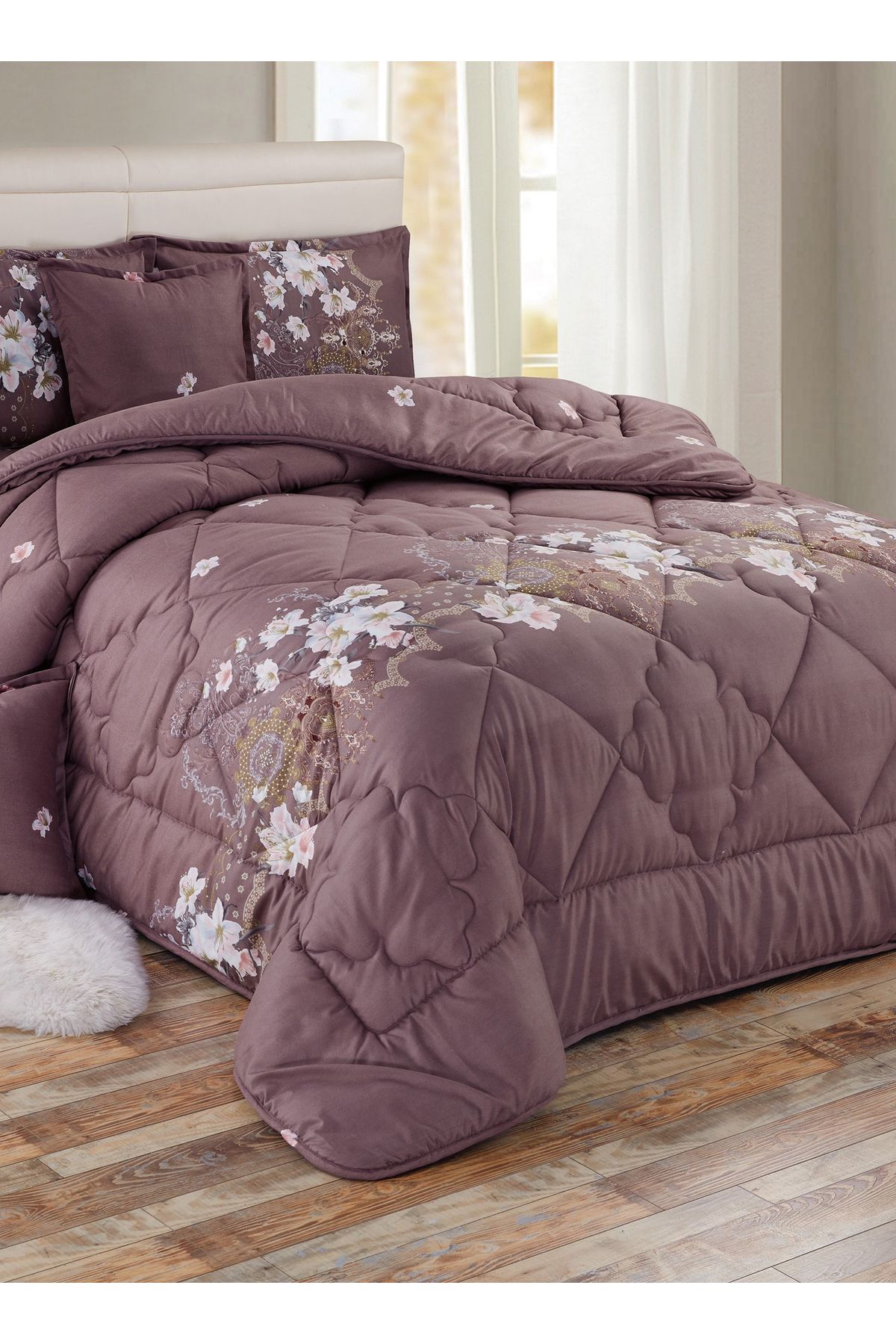 Generic-Comforter Set 4 Piece Single Size Elegant Bedspread Lightweight Comforter Suitable for All Seasons 5