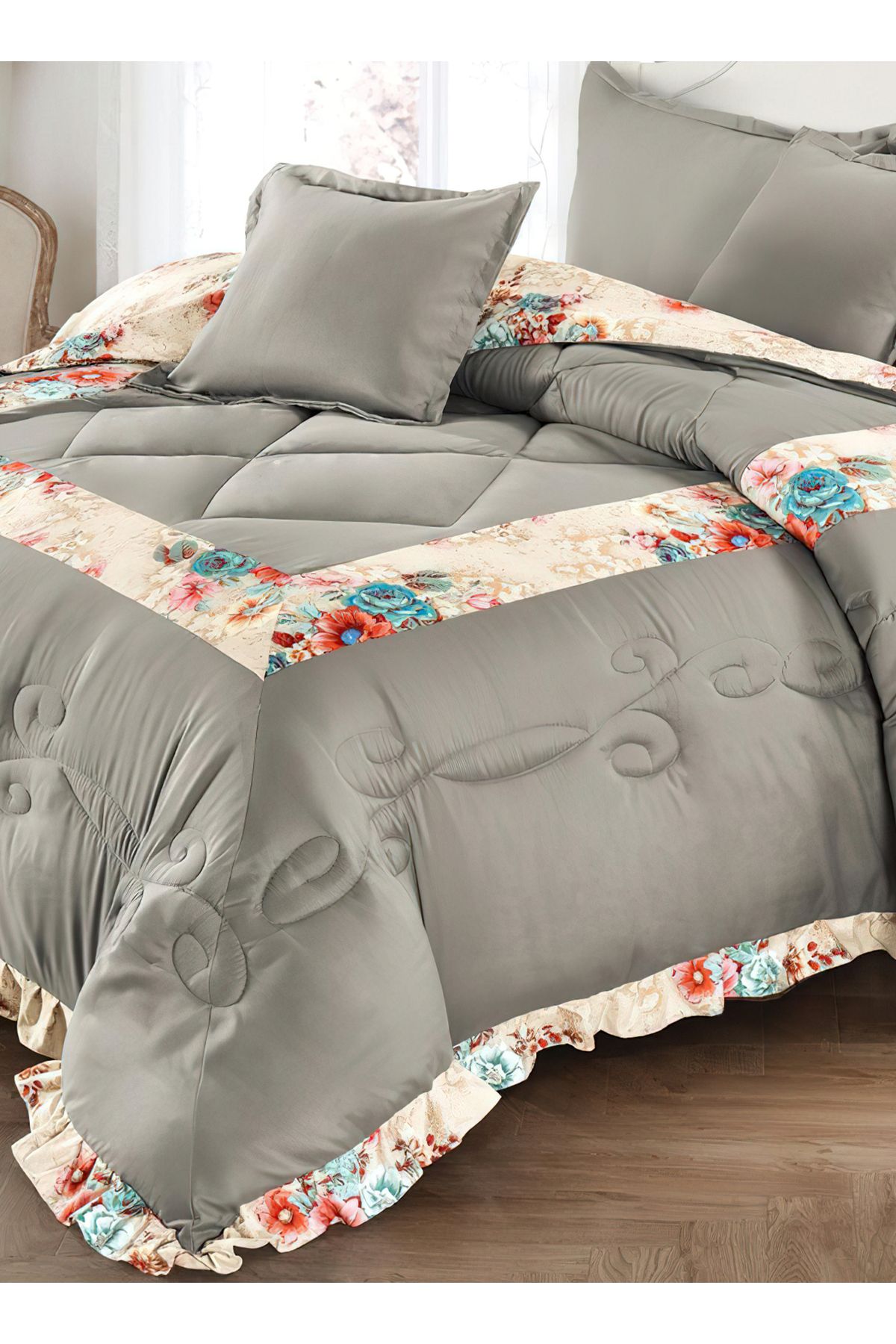 Generic-Comforter Set King Size 6 Pieces Comforter Set Twin Unisex Bedding Set 4