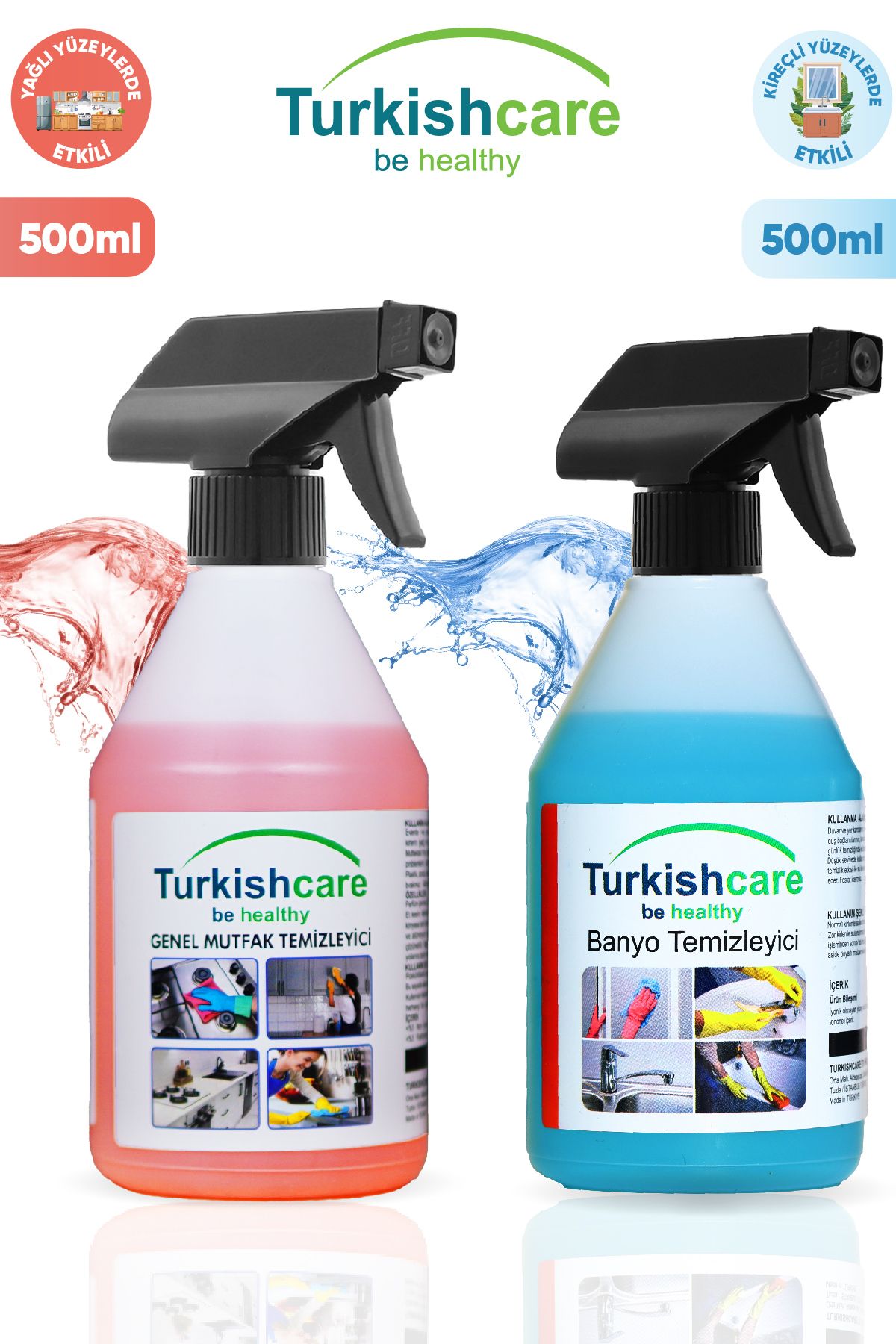 Turkishcare Banyo Ve Mutfak Temizleme Spreyi 500ml 2 Li