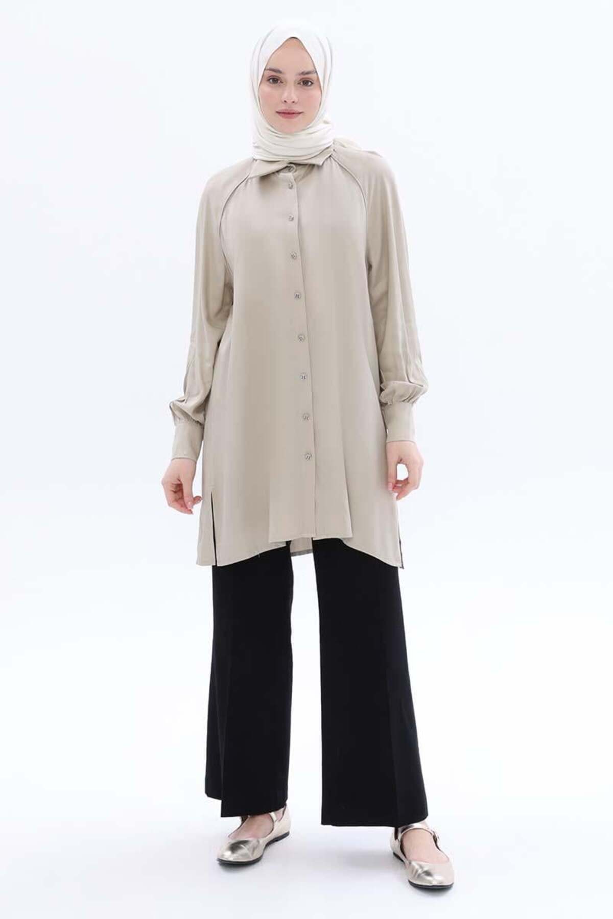 ALLDAY-Defne-Plus Size Raglan Sleeve Shirt Tunic 2