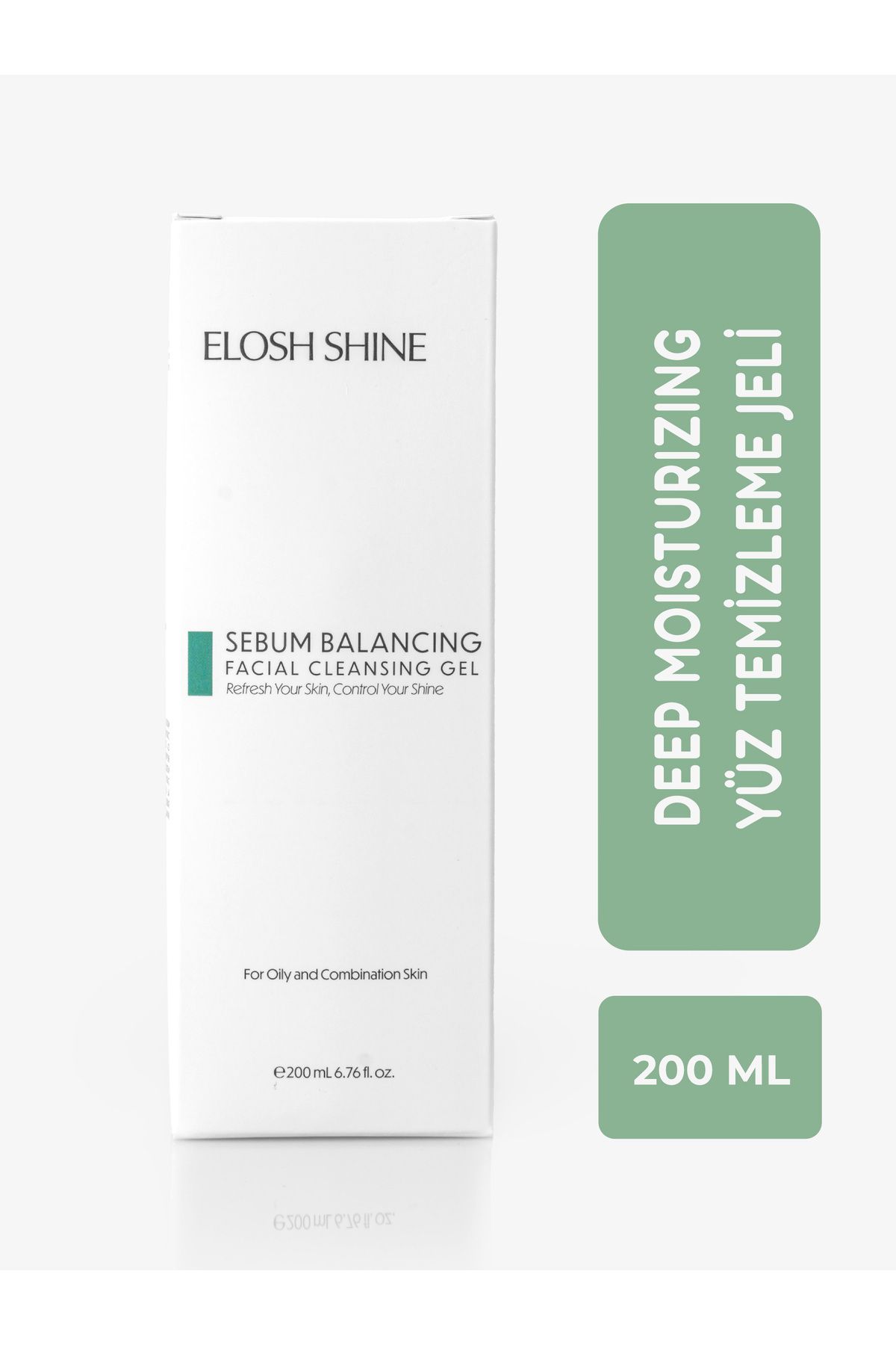 Elosh Shine Sebum Dengeleyici, Aydınlatıcı Çay Ağacı Özü Ve Aloe Veralı Yüz Yıkama Jeli 200 ml