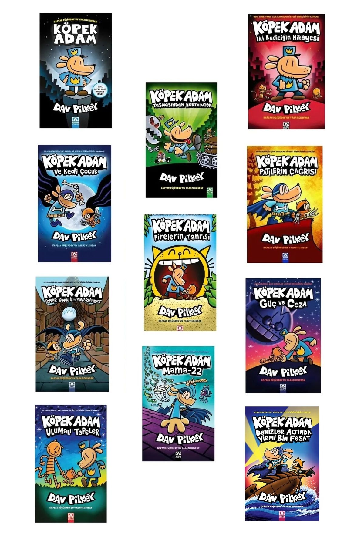 Altın Kitaplar Köpek Adam (11'li Şu Anki Tam Set) Dav Pilkey