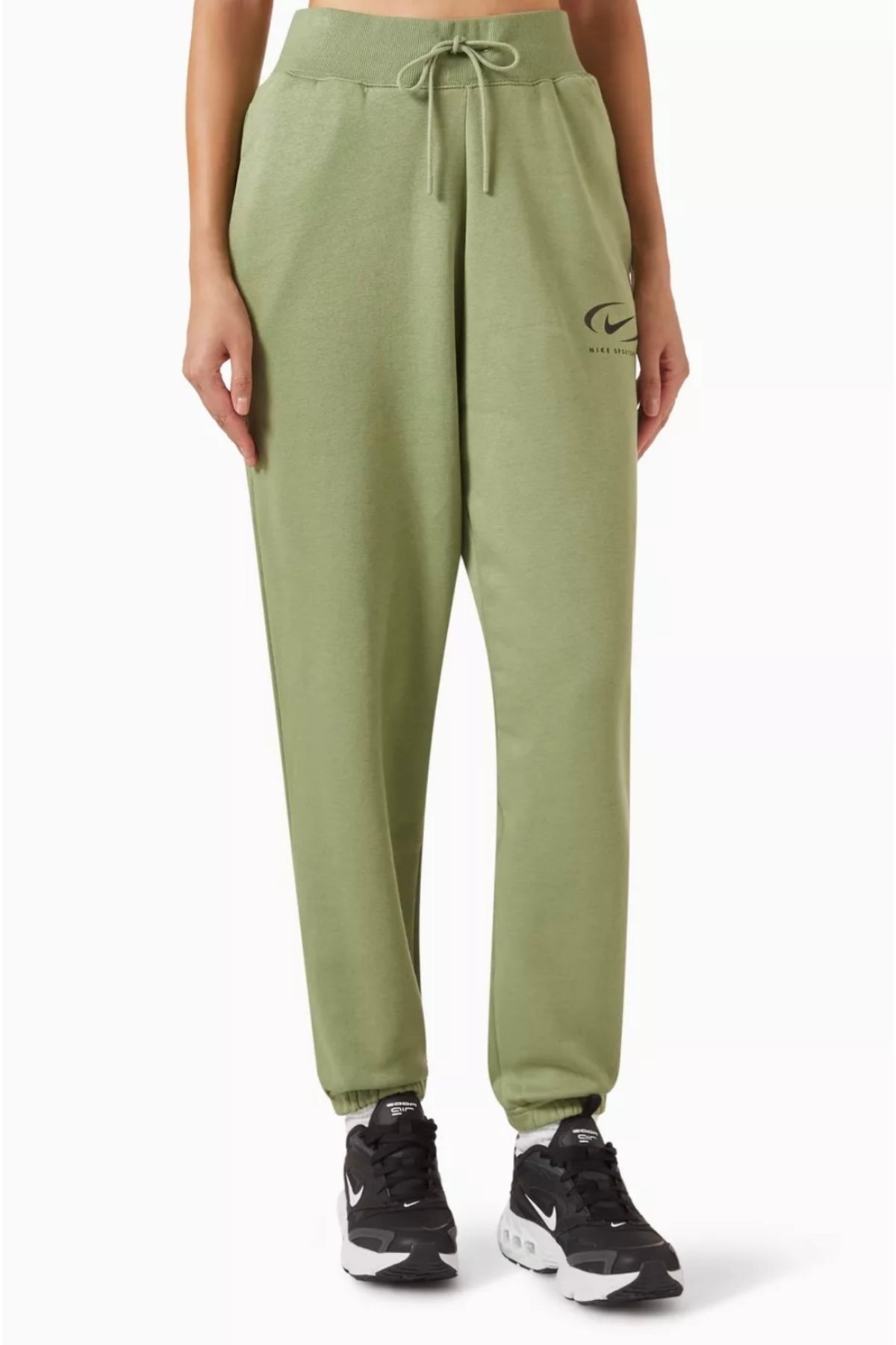 Nike-Green Oversized Phoenix Fleece Women's Sweatpants - High Waist 6