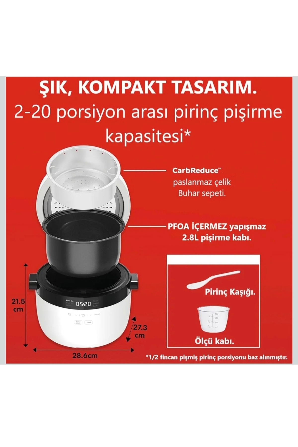 INSTANT Pot Çok Amaçlı Hızlı Pilav Pişirici ve Buharlı Pişirici fotoğrafı 6 (önizleme)