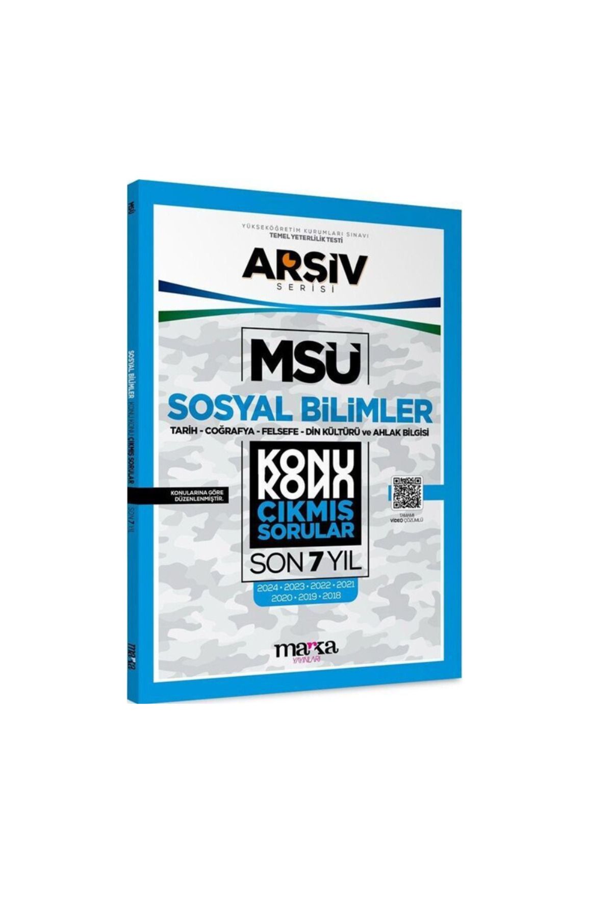 Çap Yayınları 2025 MSÜ Sosyal  Bilimler ARŞİV Serisi Konu Konu Son 7 Yıl Çıkmış Sorular