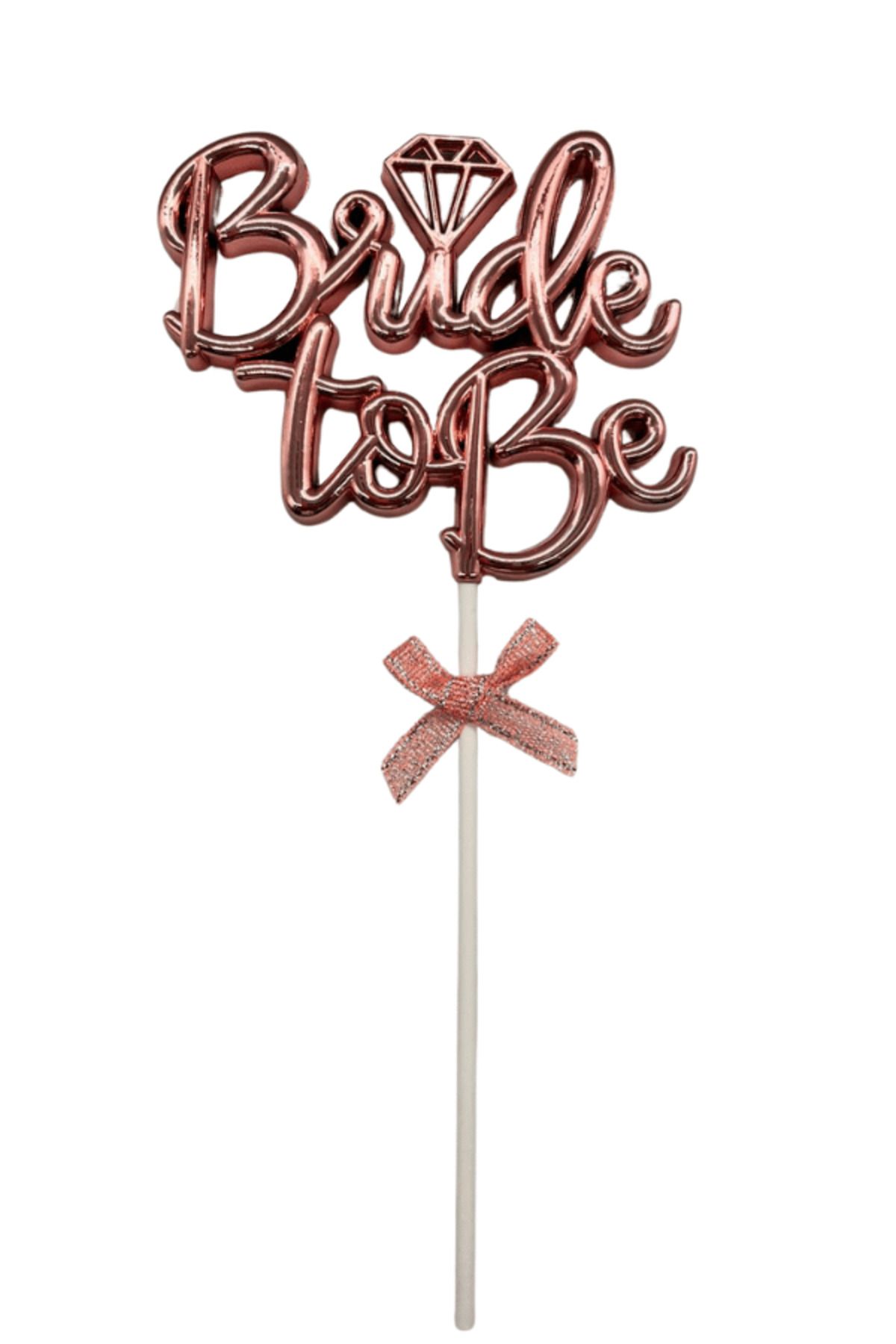 kidspartim Pasta Üstü Bride To Be Krom Rose Gold 20 cm