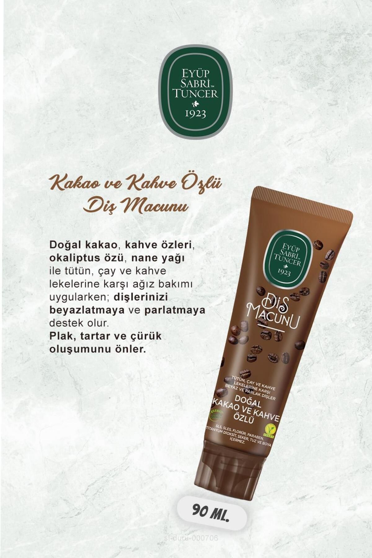 Eyüp Sabri Tuncer-90 ml Toothpaste Set with Aloe Vera, Miswak, Walnut and Peel, Cocoa, Pine Extract and Rosie 5