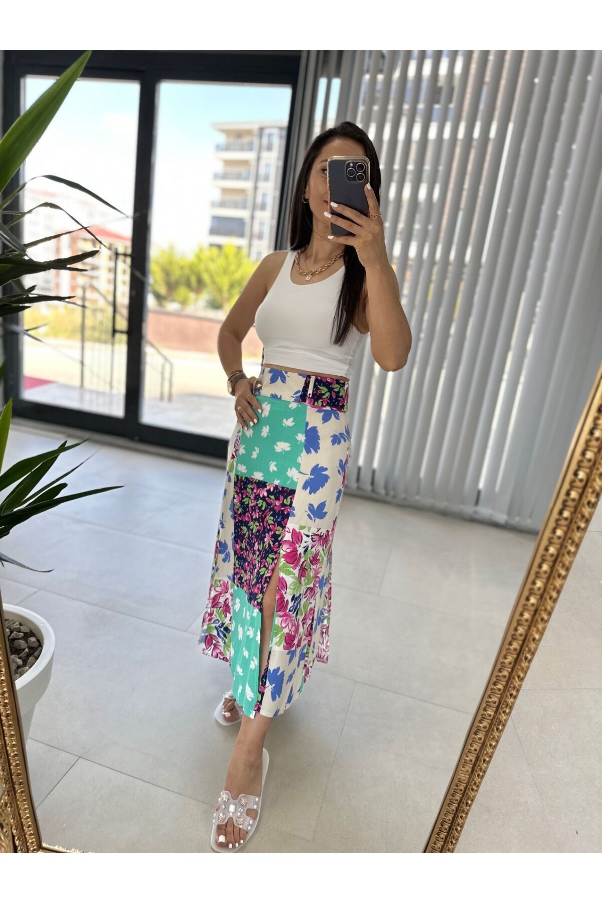 caddstore-تنورة فيسكوز مرقعة 8