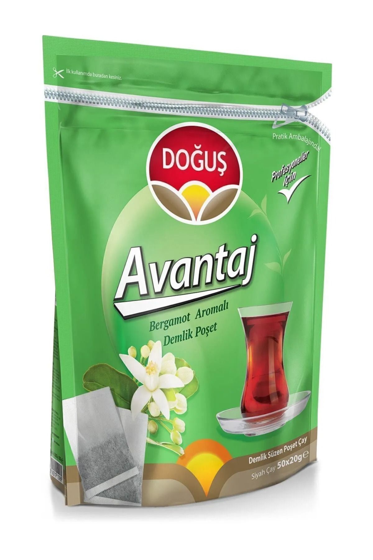 Doğuş Çay  Doğuş Demlik Poşet Çay Bergamot Aromalı Çay Avantaj 50x20gr