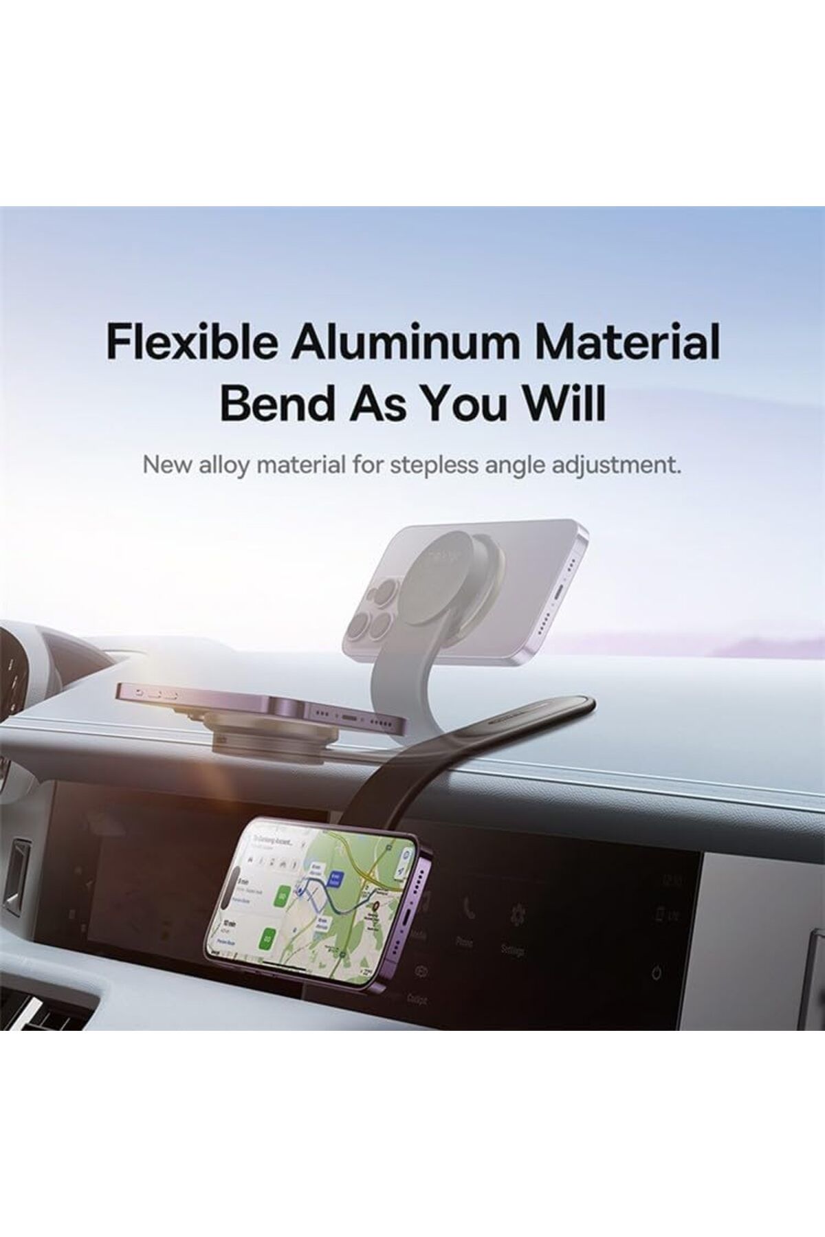 Baseus-C02 Pro Series Magnetic Wireless Charging Car Mount Cluster Black 4