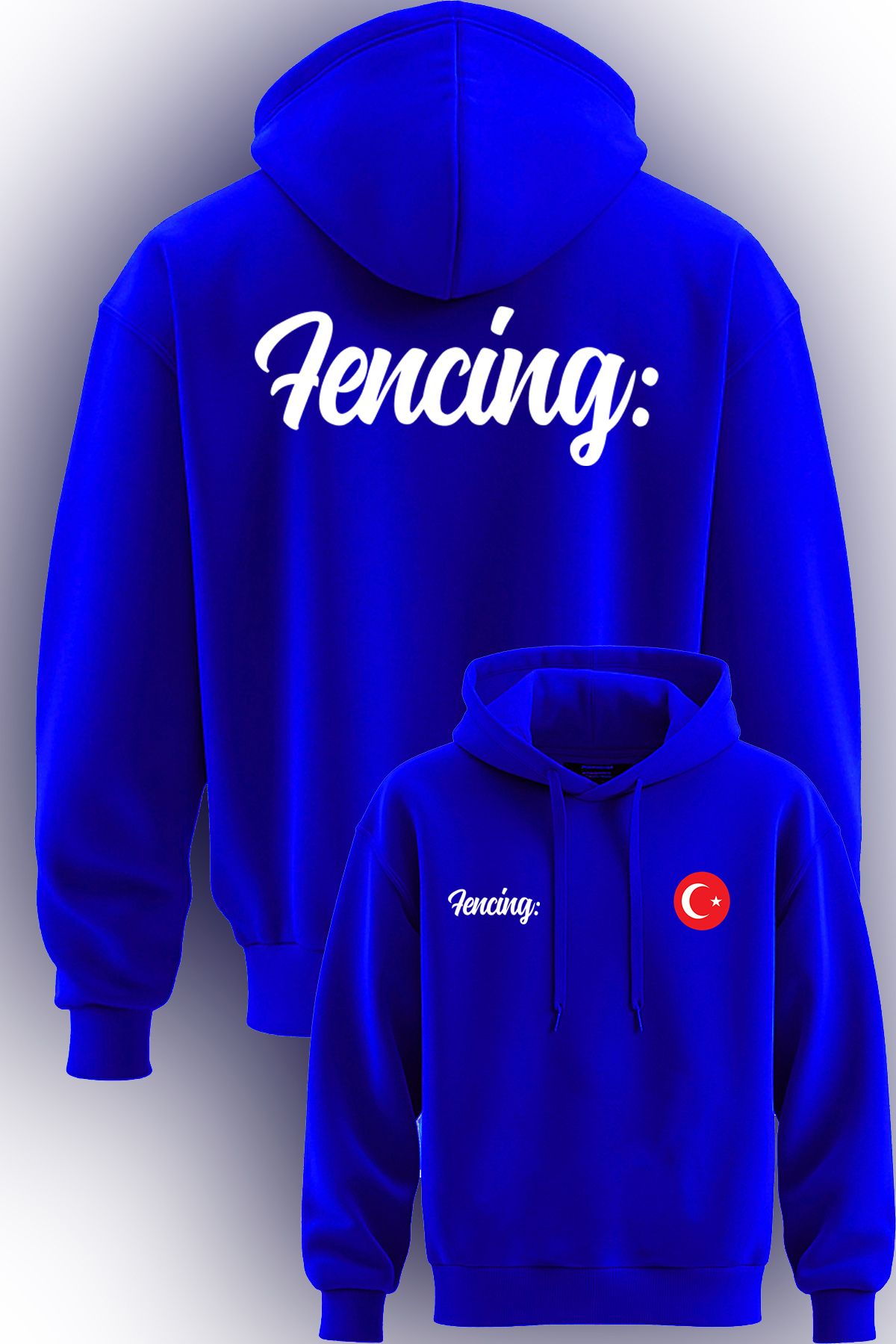 TOP GLORY Eskrim Baskılı 3 İp Şardonlu Kapüşonlu Sweatshirt