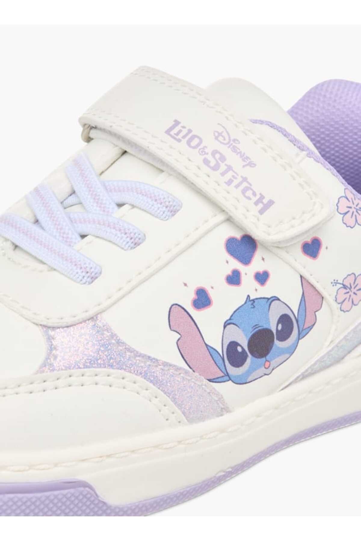 Disney-Disney Lilo and Stitch Print Sneakers with Hook and Loop Closure 4