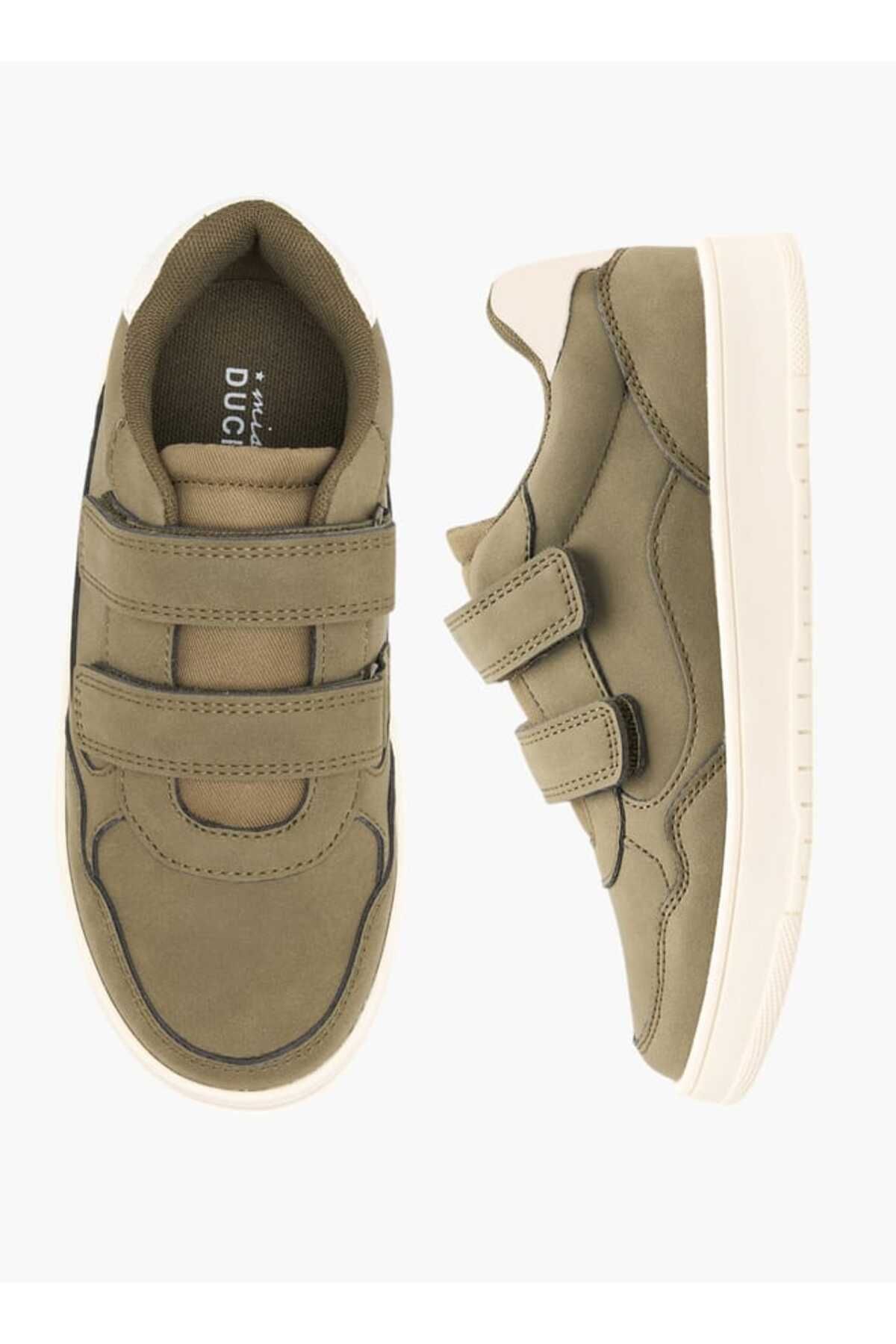 Mister Duchini-Panelled Sneakers with Hook and Loop Closure 1