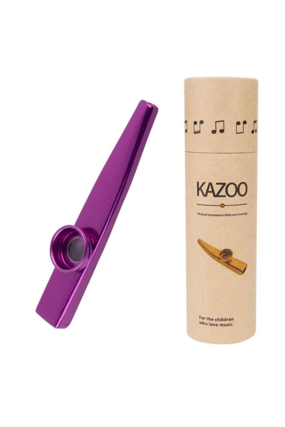 LongMoon MK-01P Metal Kazoo Kutulu Alüminyum Alaşım Mor