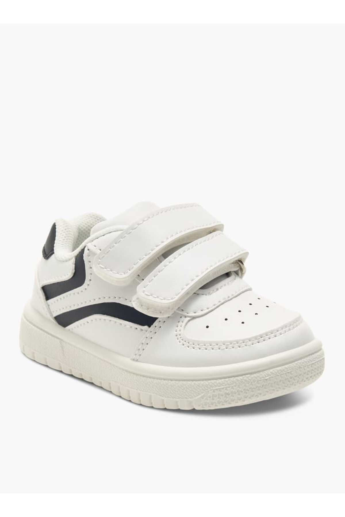LBL by Shoexpress-Panelled Sneakers with Hook and Loop Closure 2