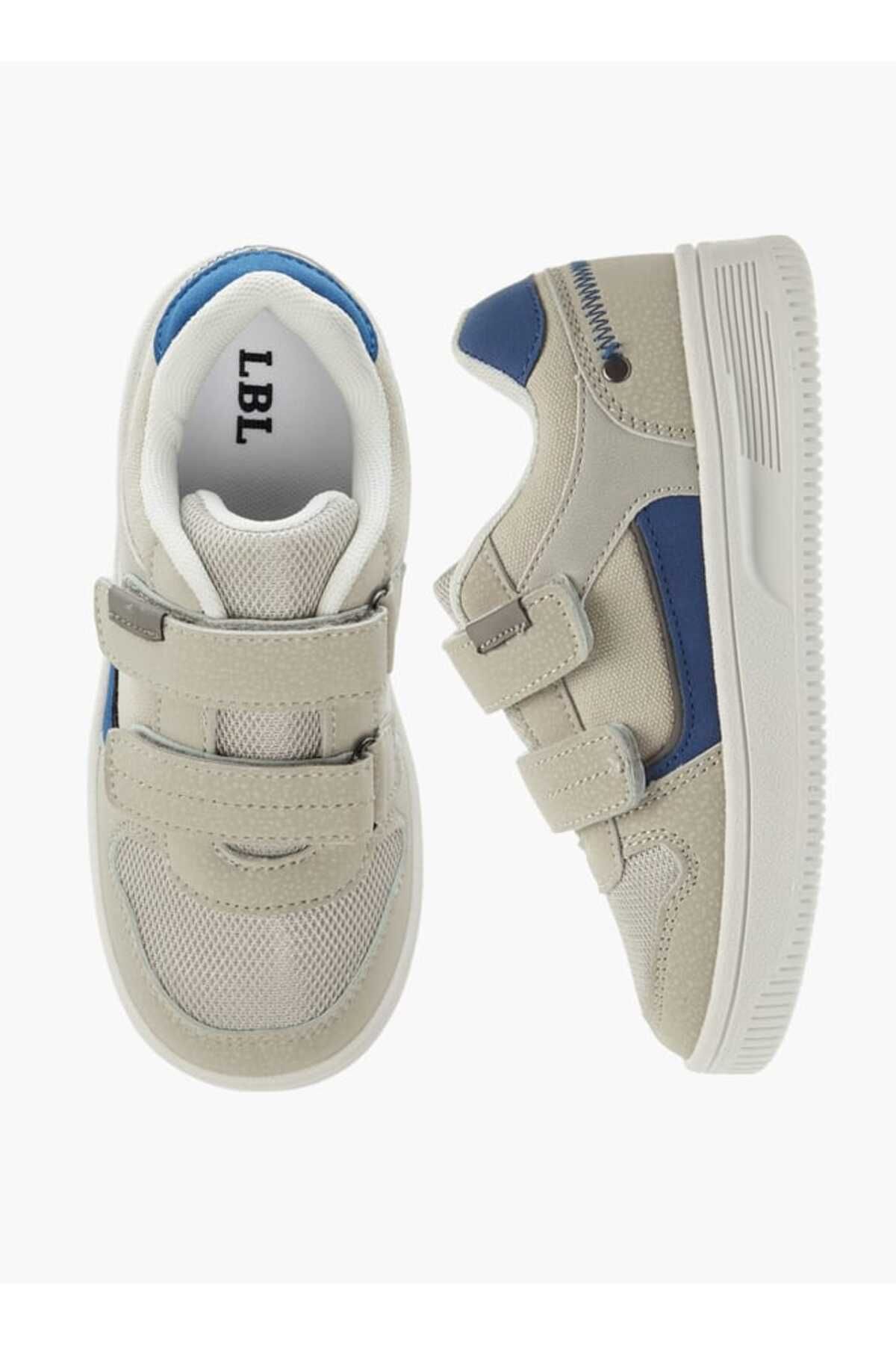 LBL by Shoexpress-Textured Sneakers with Hook and Loop Closure 1