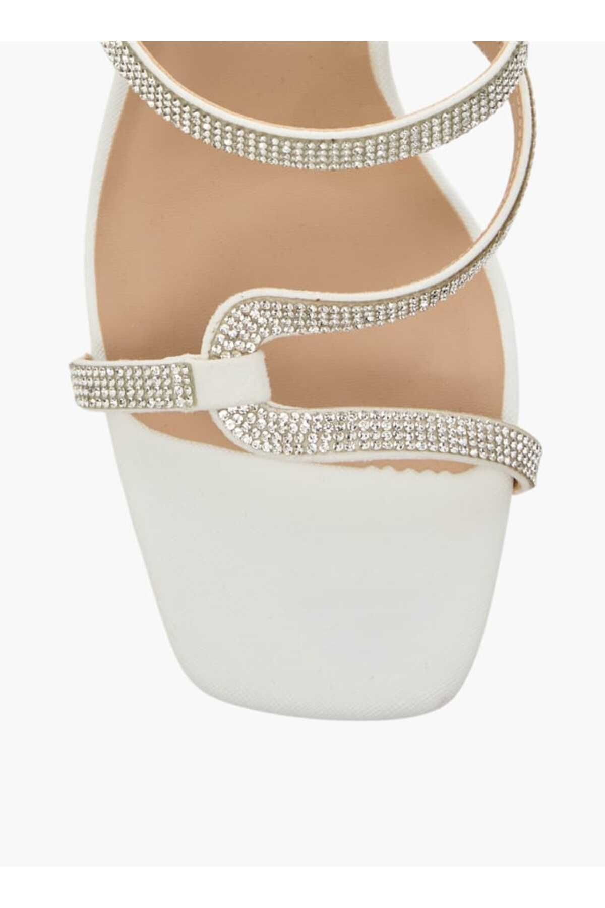 Flora Bella by Shoexpress-Flora Bella Embellished Slip-On Sandals with Block Heels 4