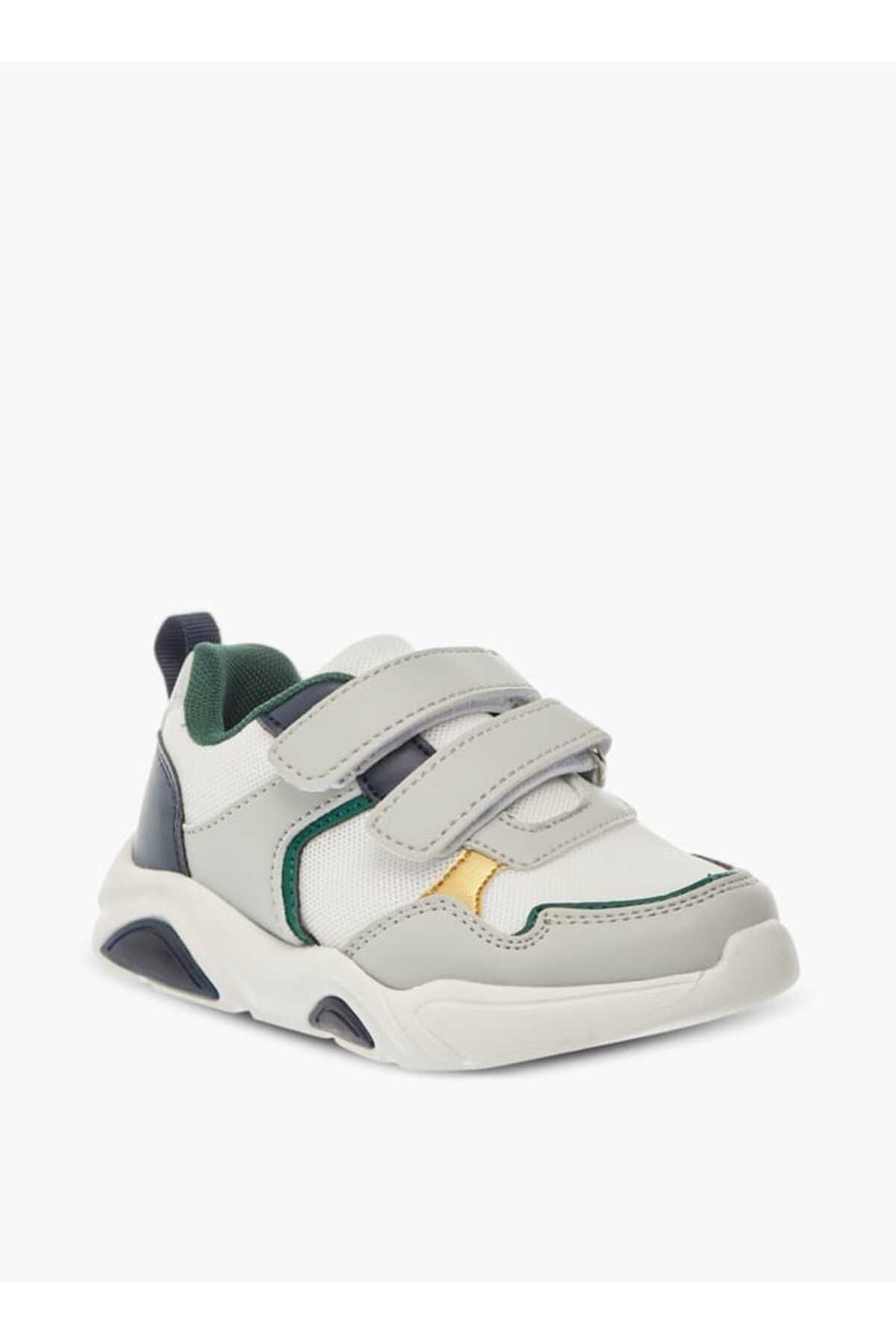 LBL by Shoexpress-Panelled Sneakers with Hook and Loop Closure 2