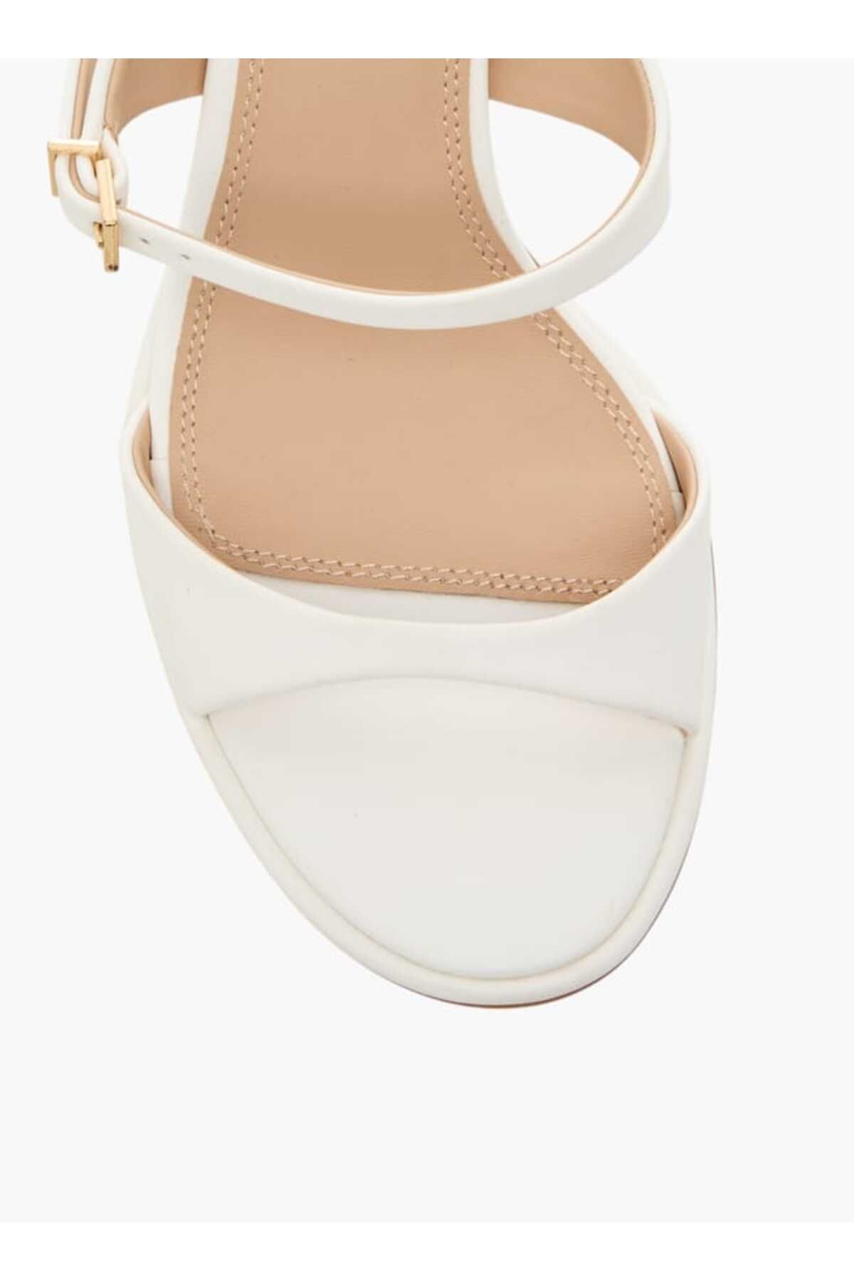 Flora Bella by Shoexpress-Flora Bella Solid Slip-On Sandals with Stiletto Heels and Buckle Detail 4