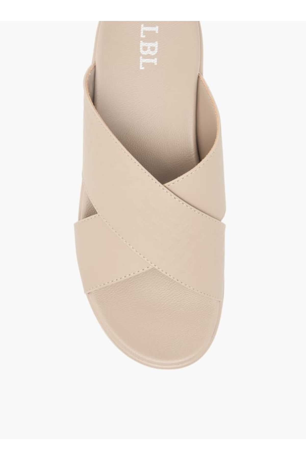 LBL by Shoexpress-LBL by Shoexpress Textured Slip-On Cross Strap Sandals 3
