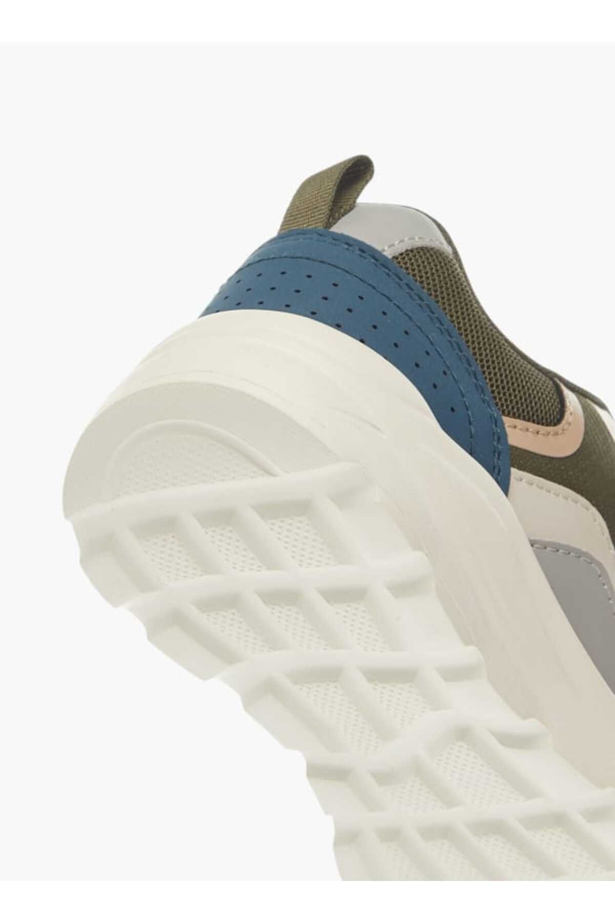 LBL by Shoexpress-Panelled Sneakers with Hook and Loop Closure 5