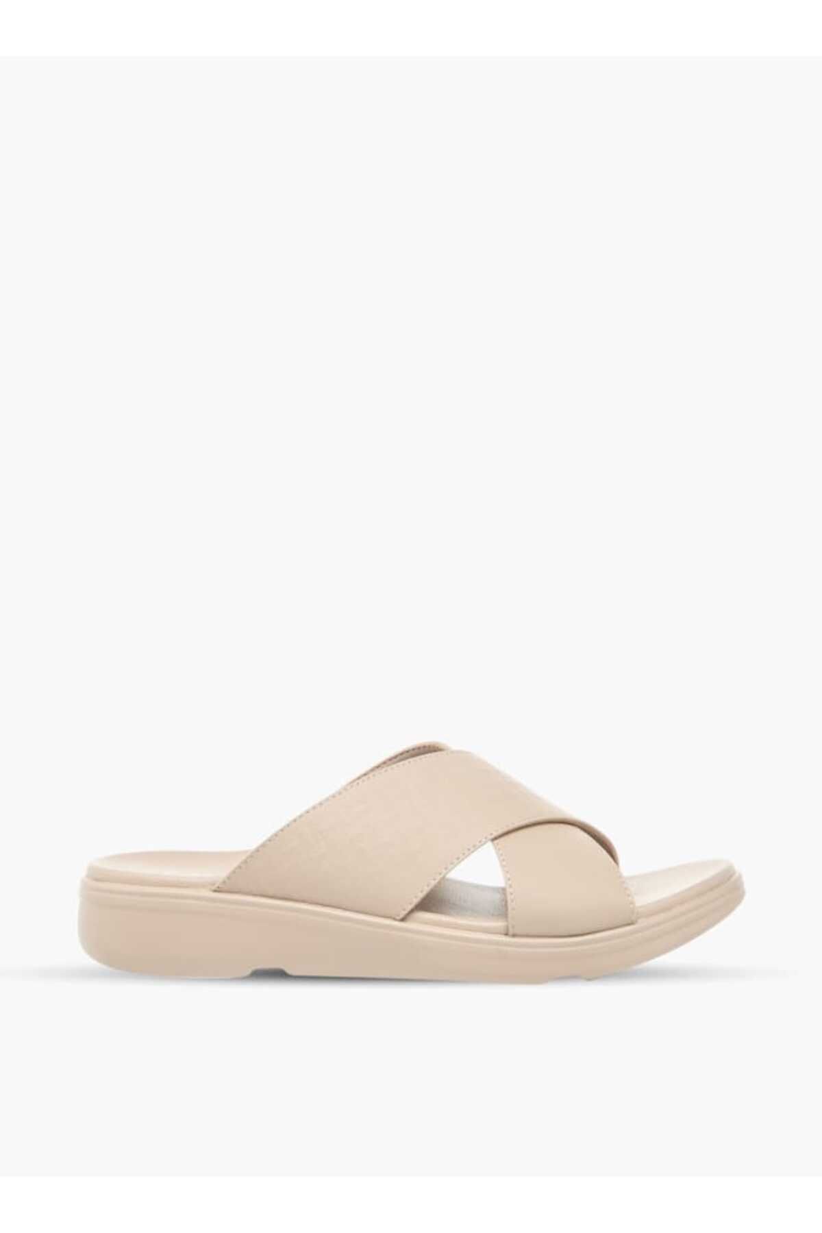 LBL by Shoexpress-LBL by Shoexpress Textured Slip-On Cross Strap Sandals 2