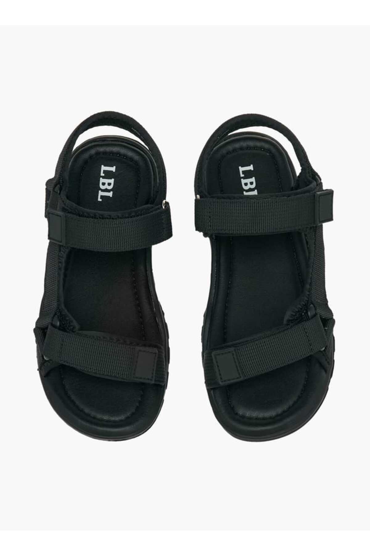 LBL by Shoexpress-LBL by Shoexpress Textured Sandals with Hook and Loop Closure 1