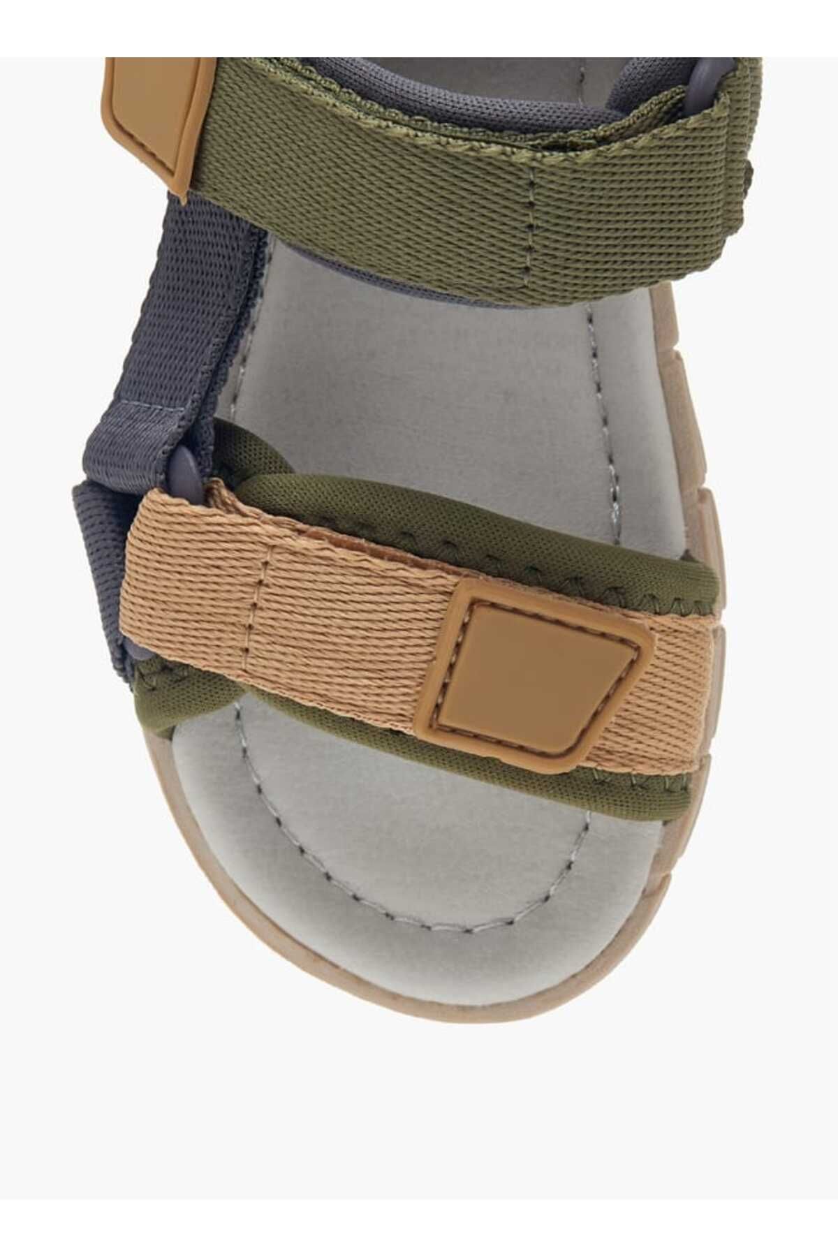 LBL by Shoexpress-Colourblock Sandals with Hook and Loop Closure 3