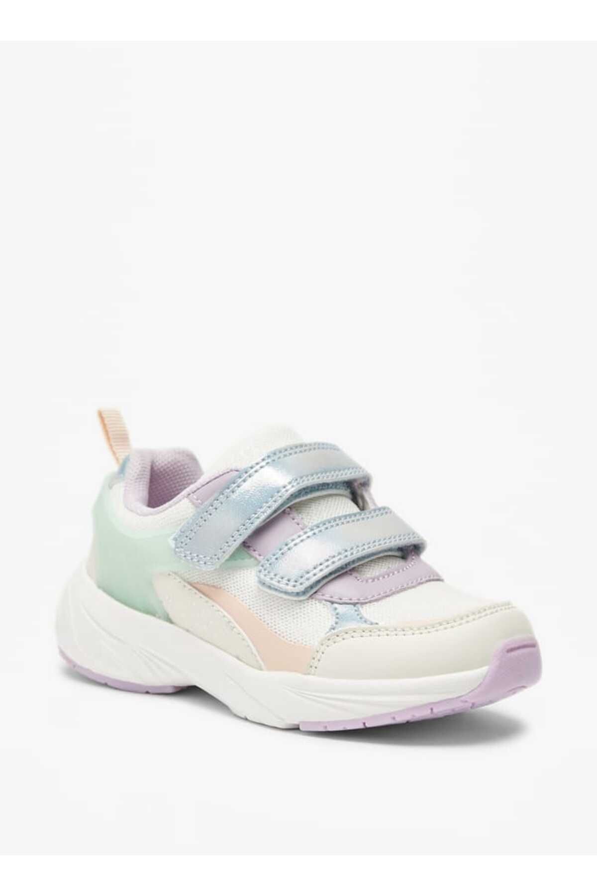 Juniors-Colourblock Shoes with Hook and Loop Closure 1
