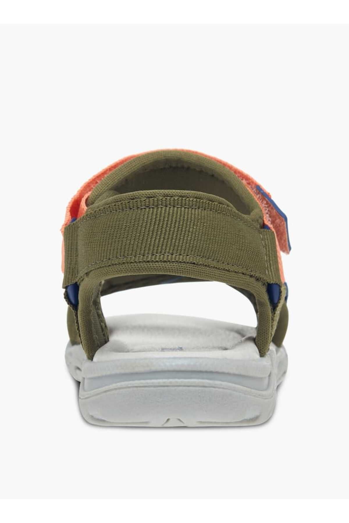 LBL by Shoexpress-Colourblock Sandals with Hook and Loop Closure 4
