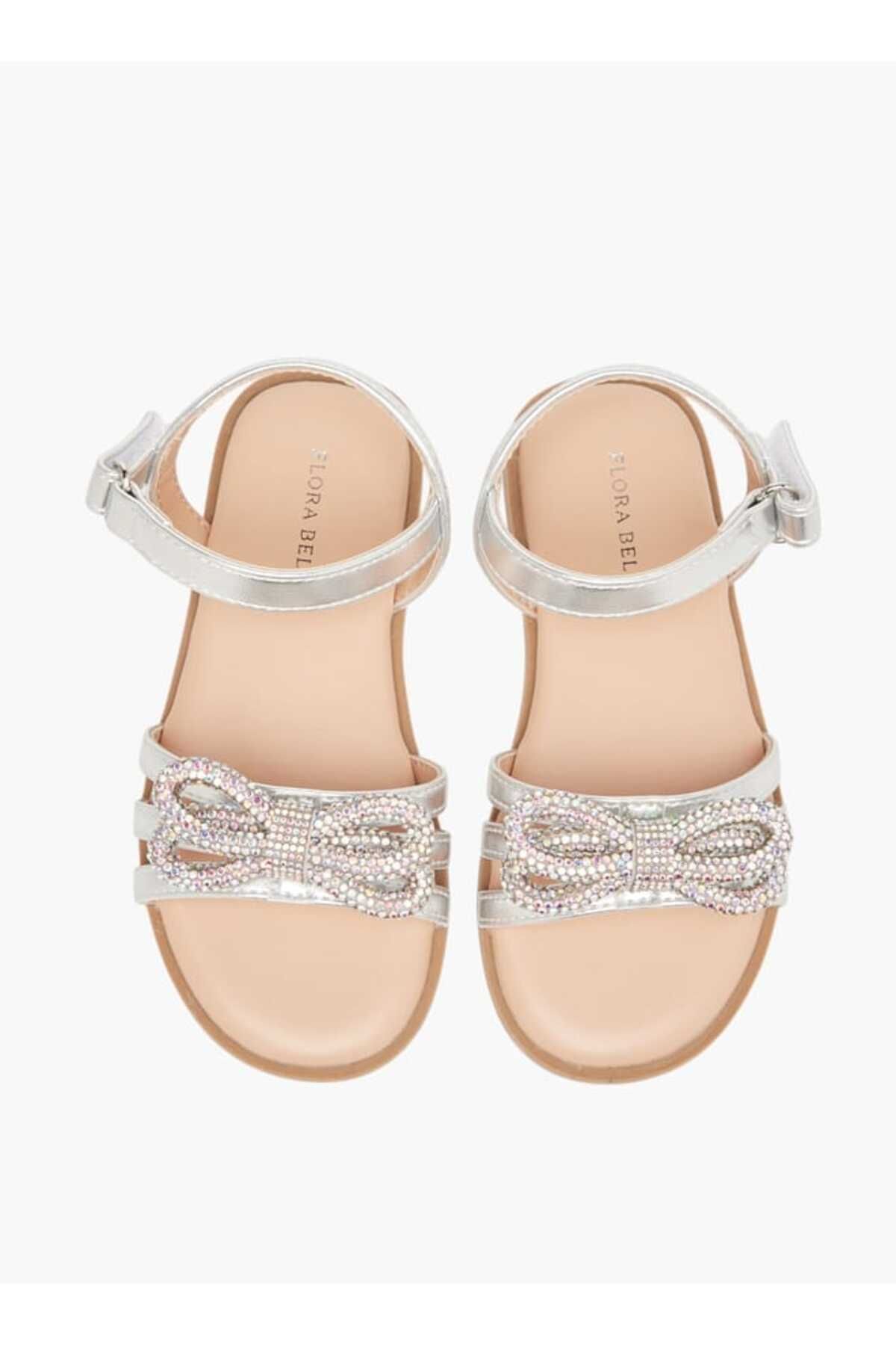 Flora Bella by Shoexpress-Flora Bella Metallic Sandals with Hook and Loop Closure 1