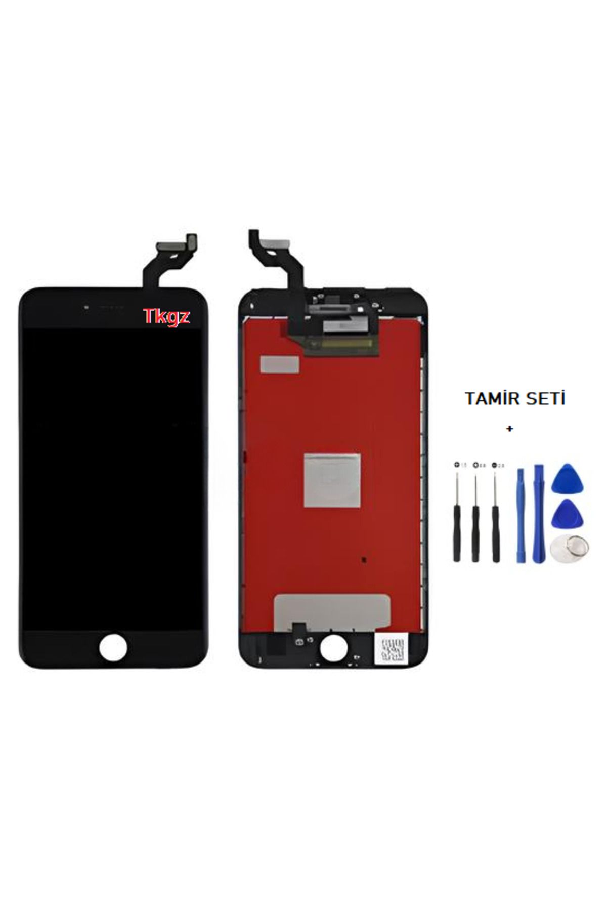 tkgz iPhone 6S PLUS Uyumlu Lcd Ekran Dokunmatik A+A KALİTE (LW MARKA) SİYAH + TAMİR SETİ