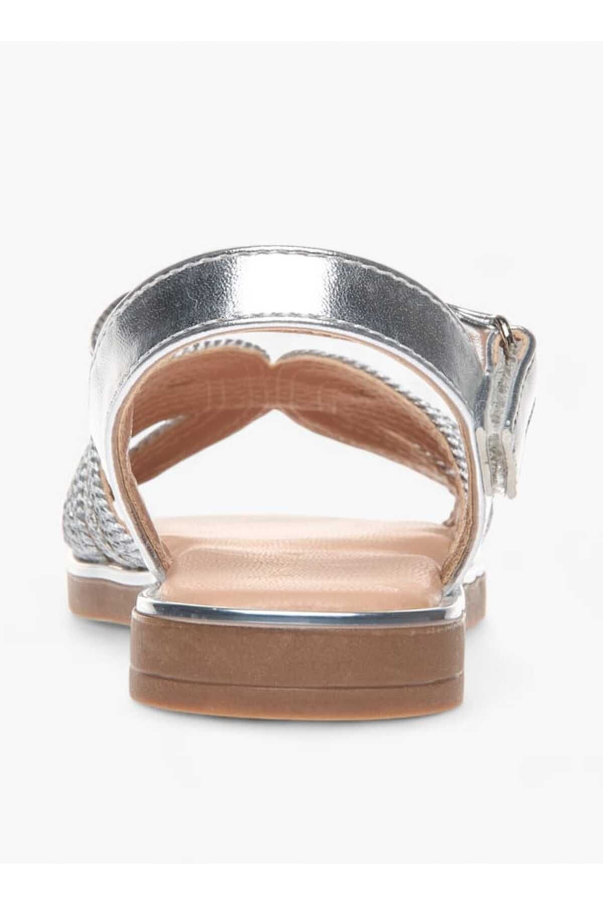 Flora Bella by Shoexpress-Flora Bella Embellished Strap Sandals with Hook and Loop Closure 4