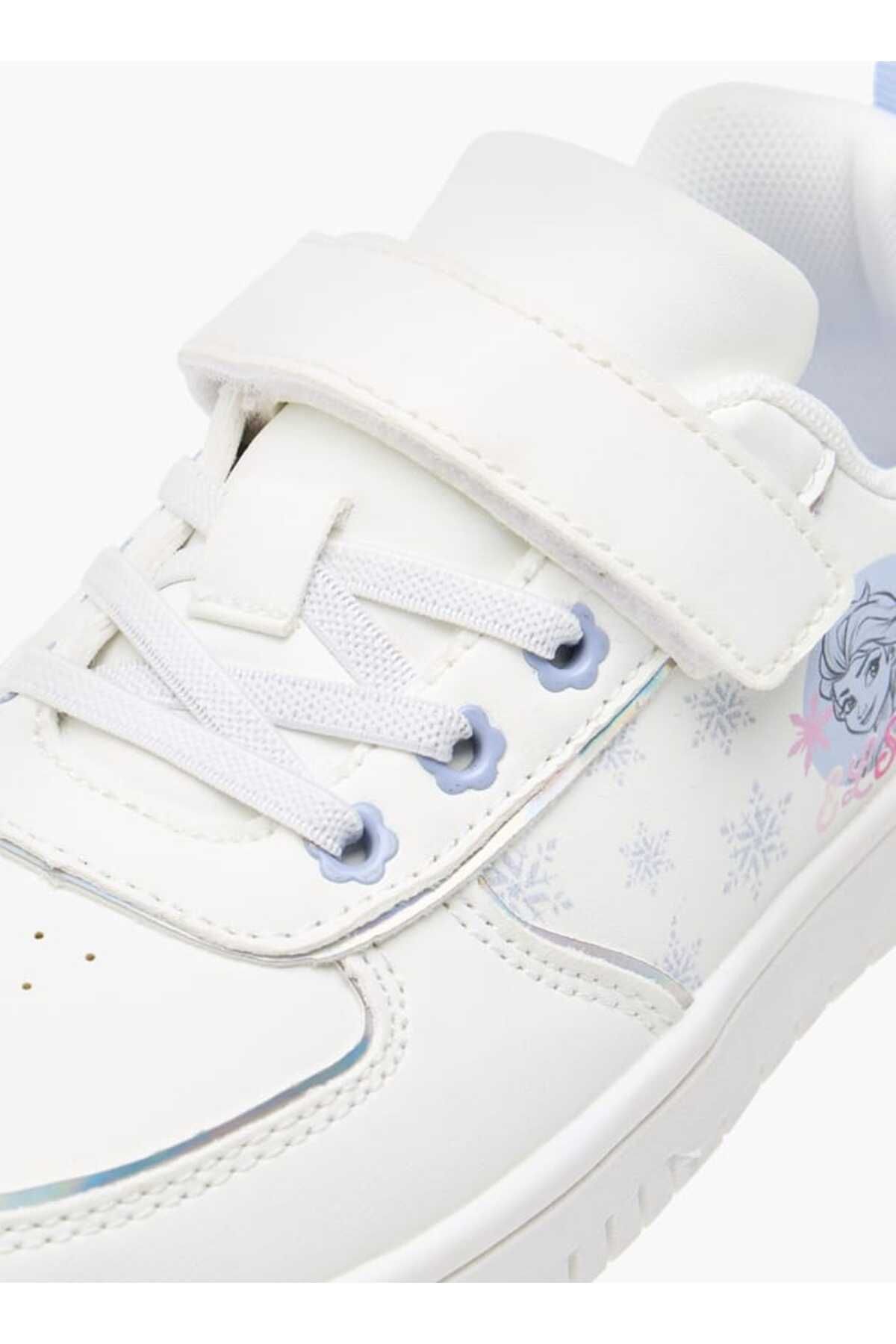 Disney-Elsa Print Sneakers with Hook and Loop Closure 4