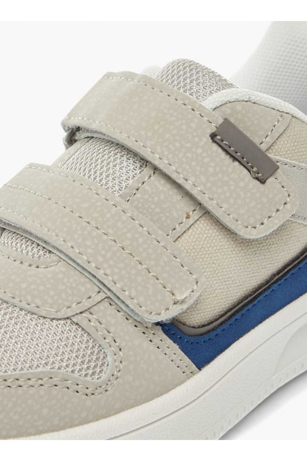 LBL by Shoexpress-Textured Sneakers with Hook and Loop Closure 4
