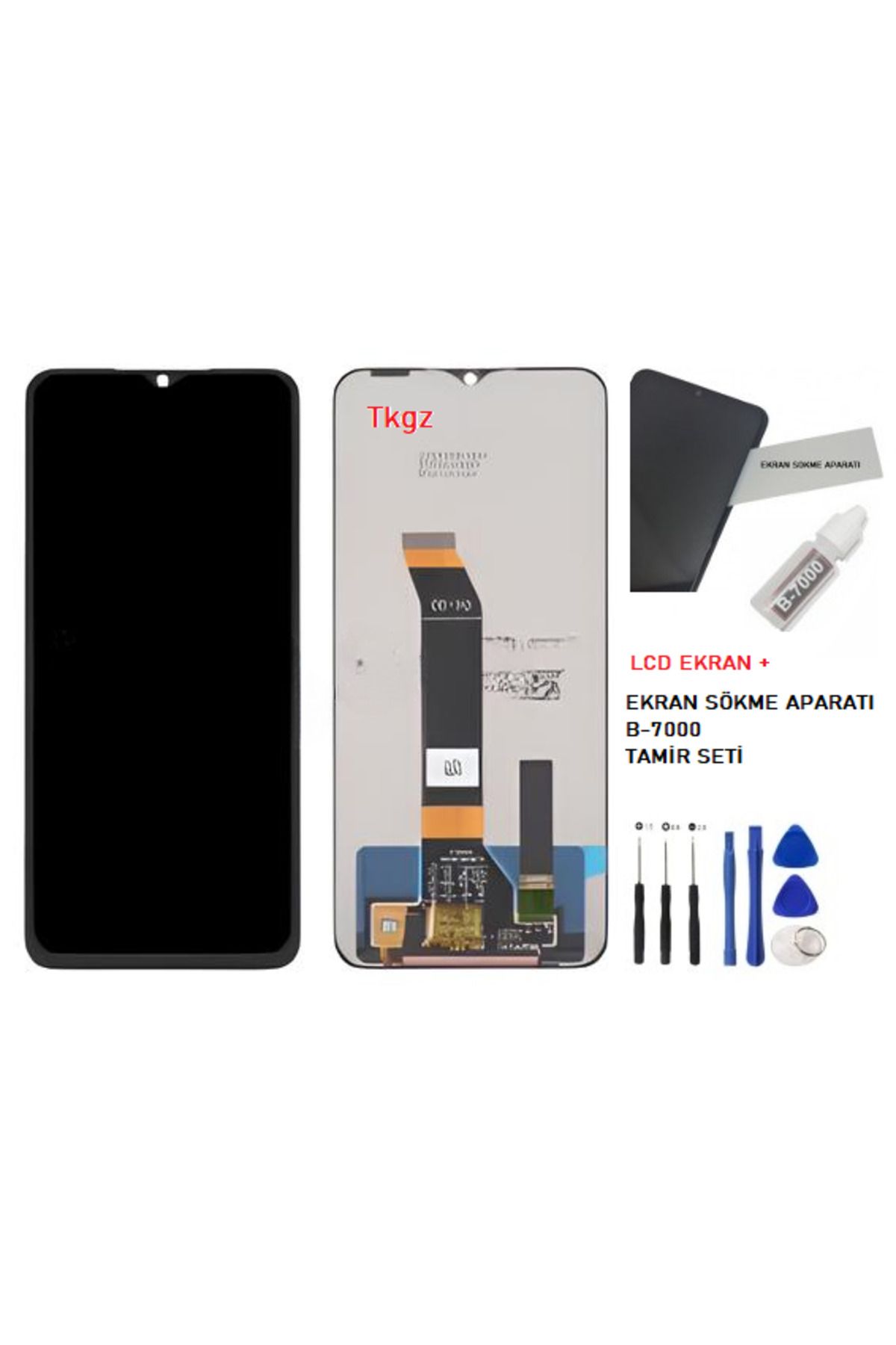 tkgz Xiaomi Redmi NOTE 11E Uyumlu Lcd Ekran Dokunmatik SERVİS Orijinali + B-7000 + TAMİR SETİ