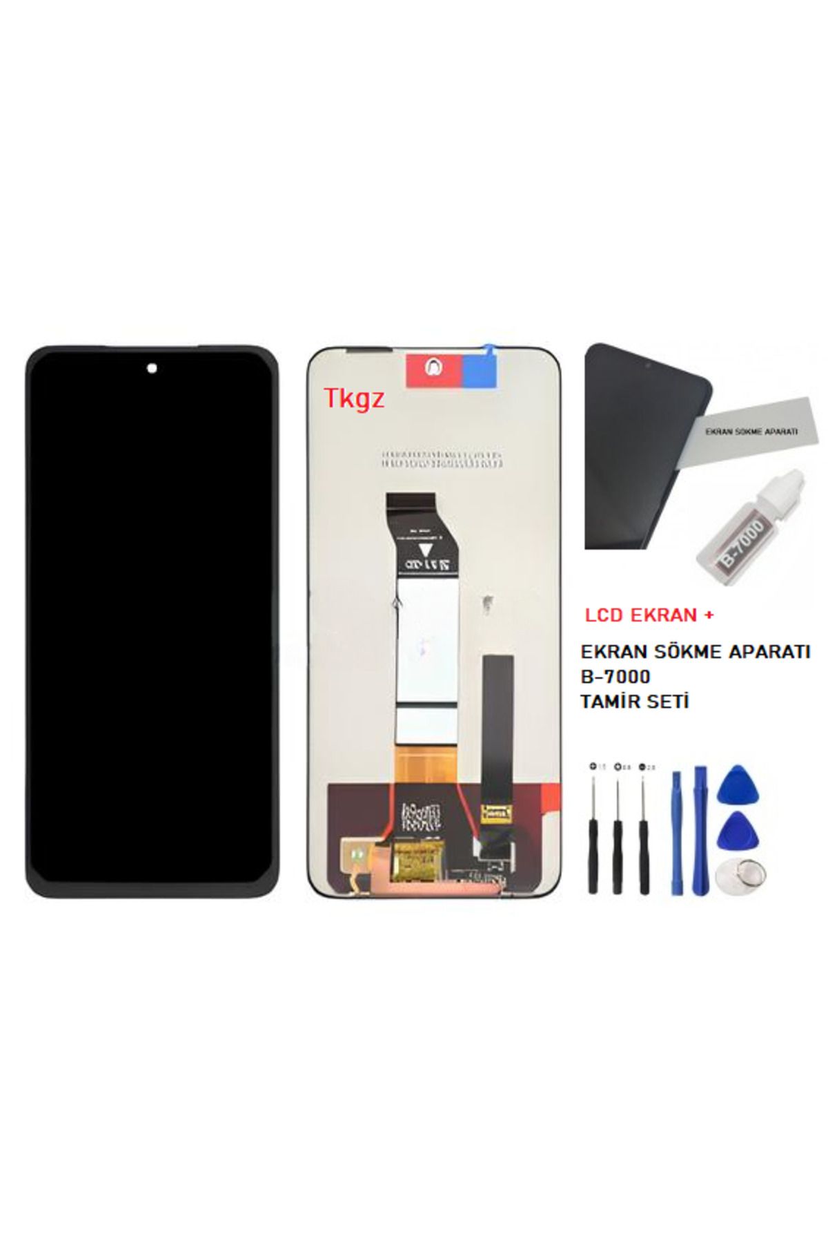 tkgz Xiaomi POCO M3 PRO Uyumlu Lcd Ekran Dokunmatik SERVİS Orijinali + B-7000 + TAMİR SETİ