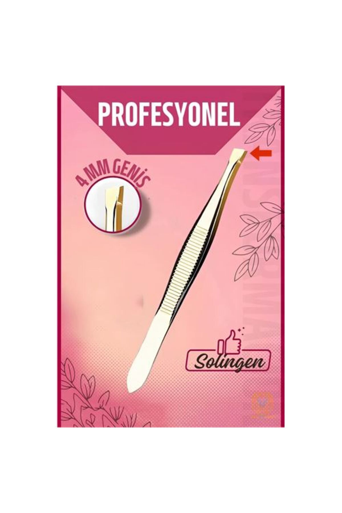 Ladesmedya ModaCar 4 mm Geniş Uçlu Cımbız Çelik Solingen Professional