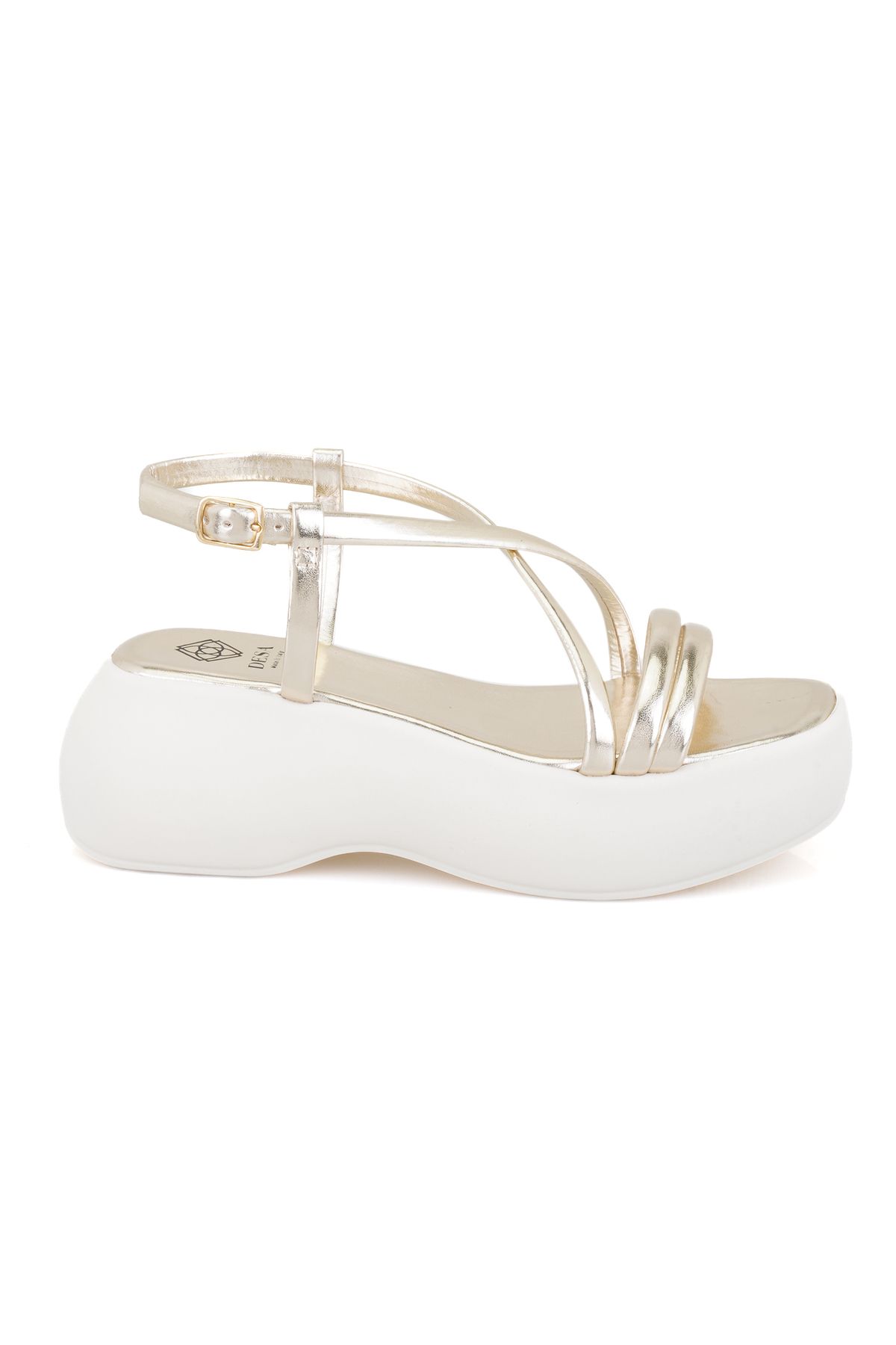 Desa-Ehren Gold Women's Wedge Sandals 3