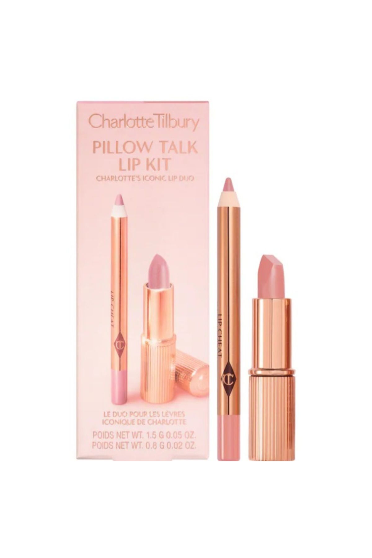 charlotte tilbury Mini Pillow Talk Fair Lipstick & Liner Set (1.5g., 0.8g.)