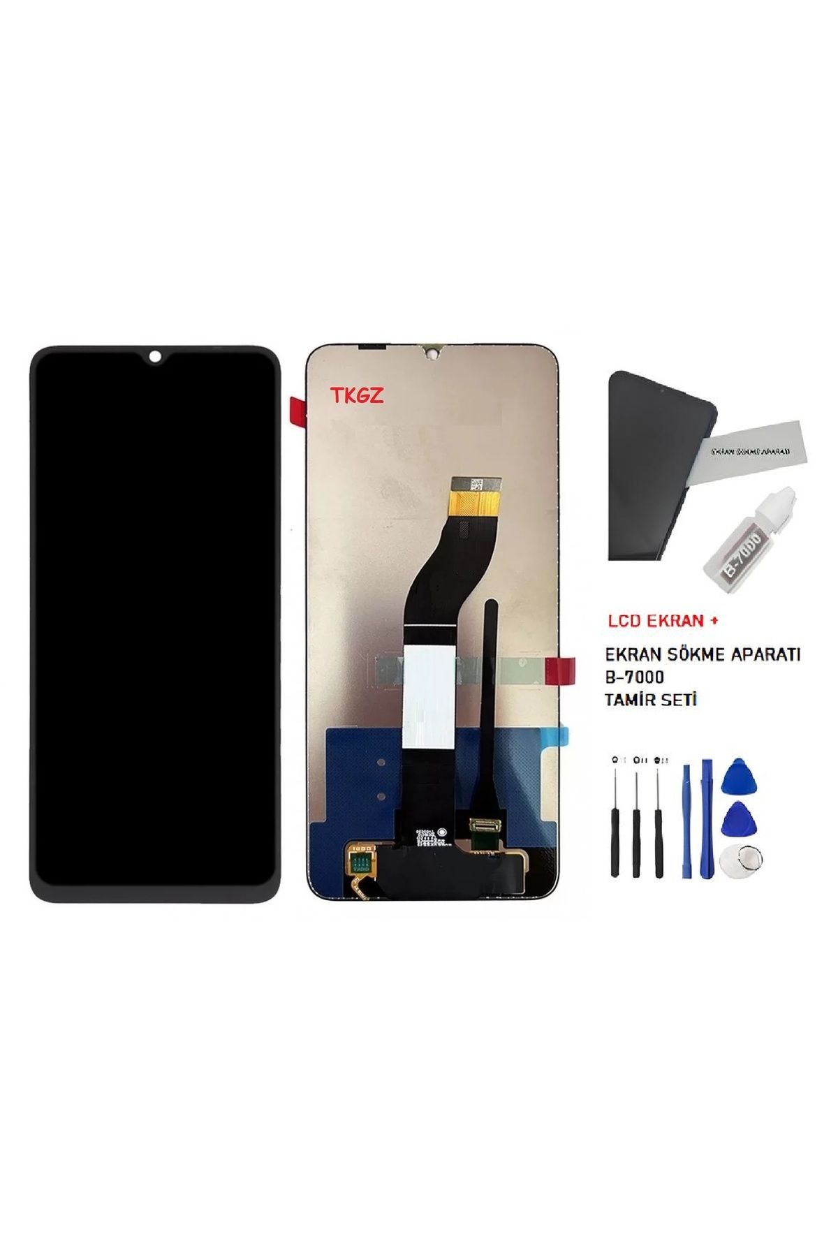 tkgz Xiaomi Redmi POCO C65 Uyumlu Lcd Ekran Dokunmatik SERVİS Orijinali + B-7000 + TAMİR SETİ