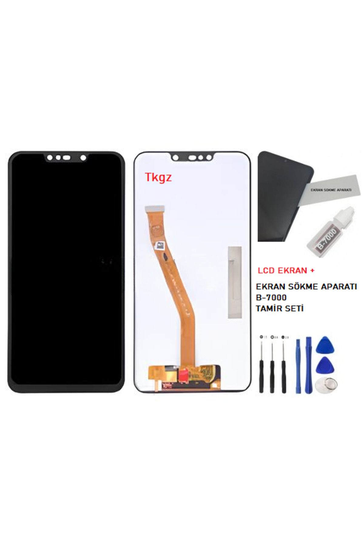 tkgz Huawei Nova 3İ Uyumlu Lcd Ekran Dokunmatik SERVİS Orijinali + B-7000 + TAMİR SETİ